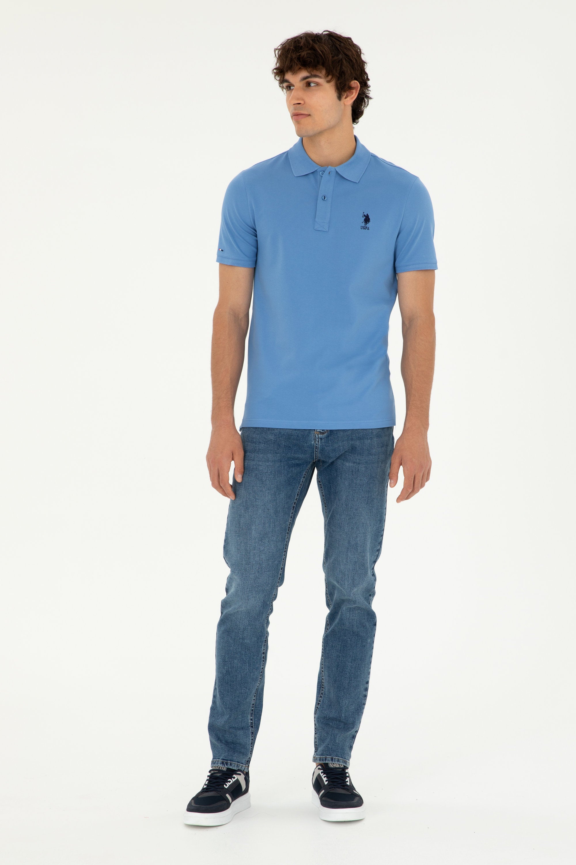 Blue Polo Shirt With Logo_G081SZ0110 1792462_VR032_04