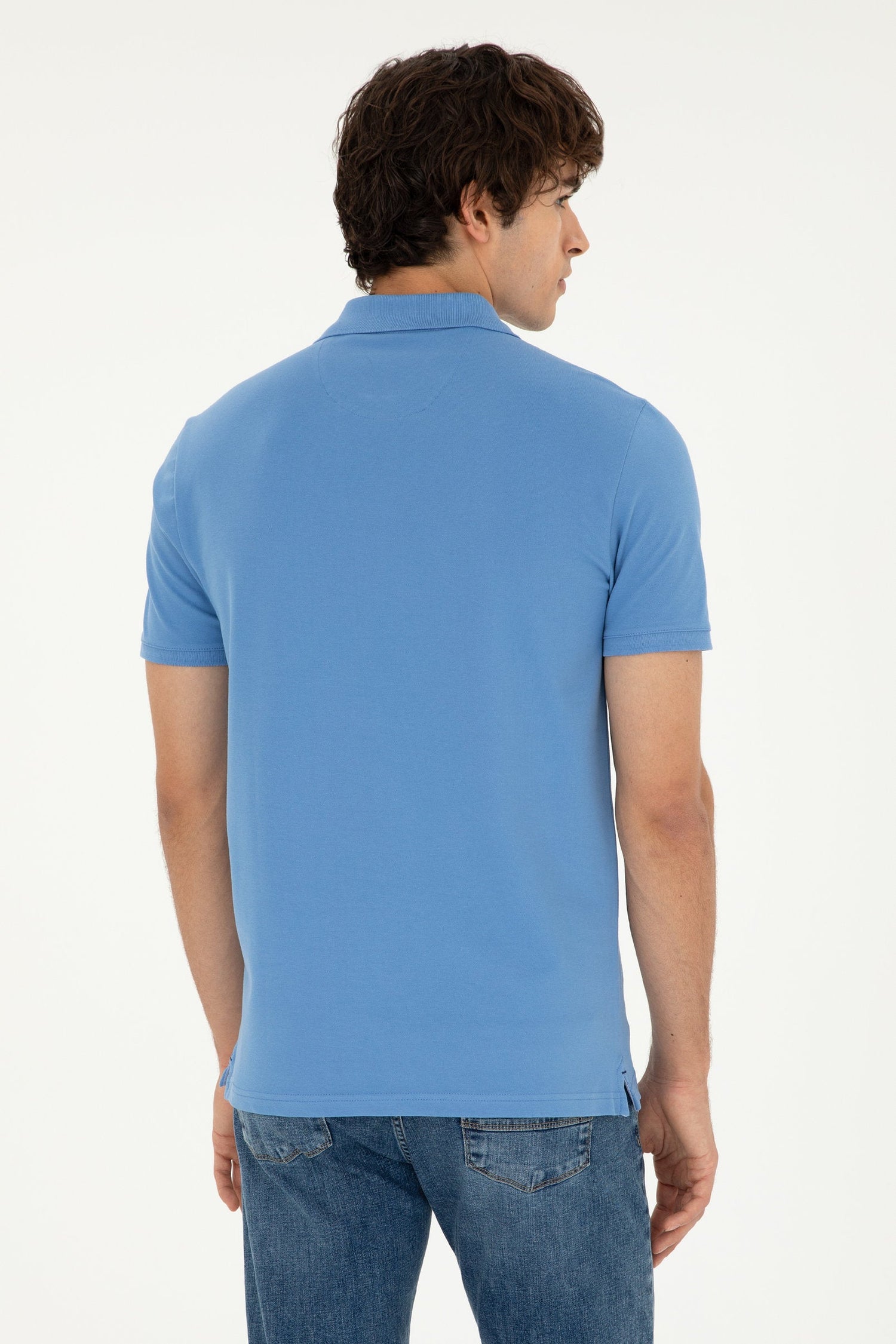 Blue Polo Shirt With Logo_G081SZ0110 1792462_VR032_05