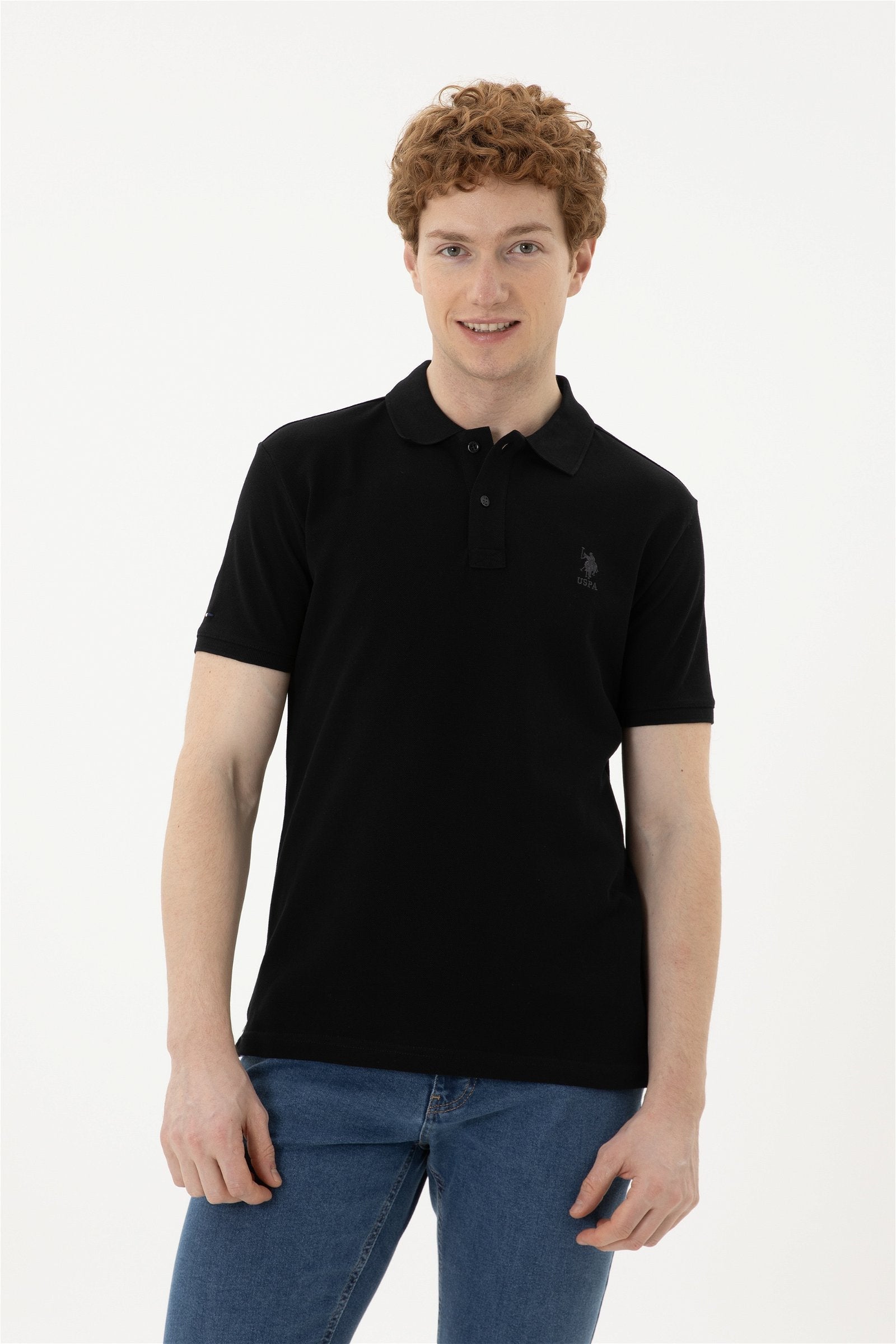 Black Polo Shirt_G081SZ0110 1794860_VR046_01