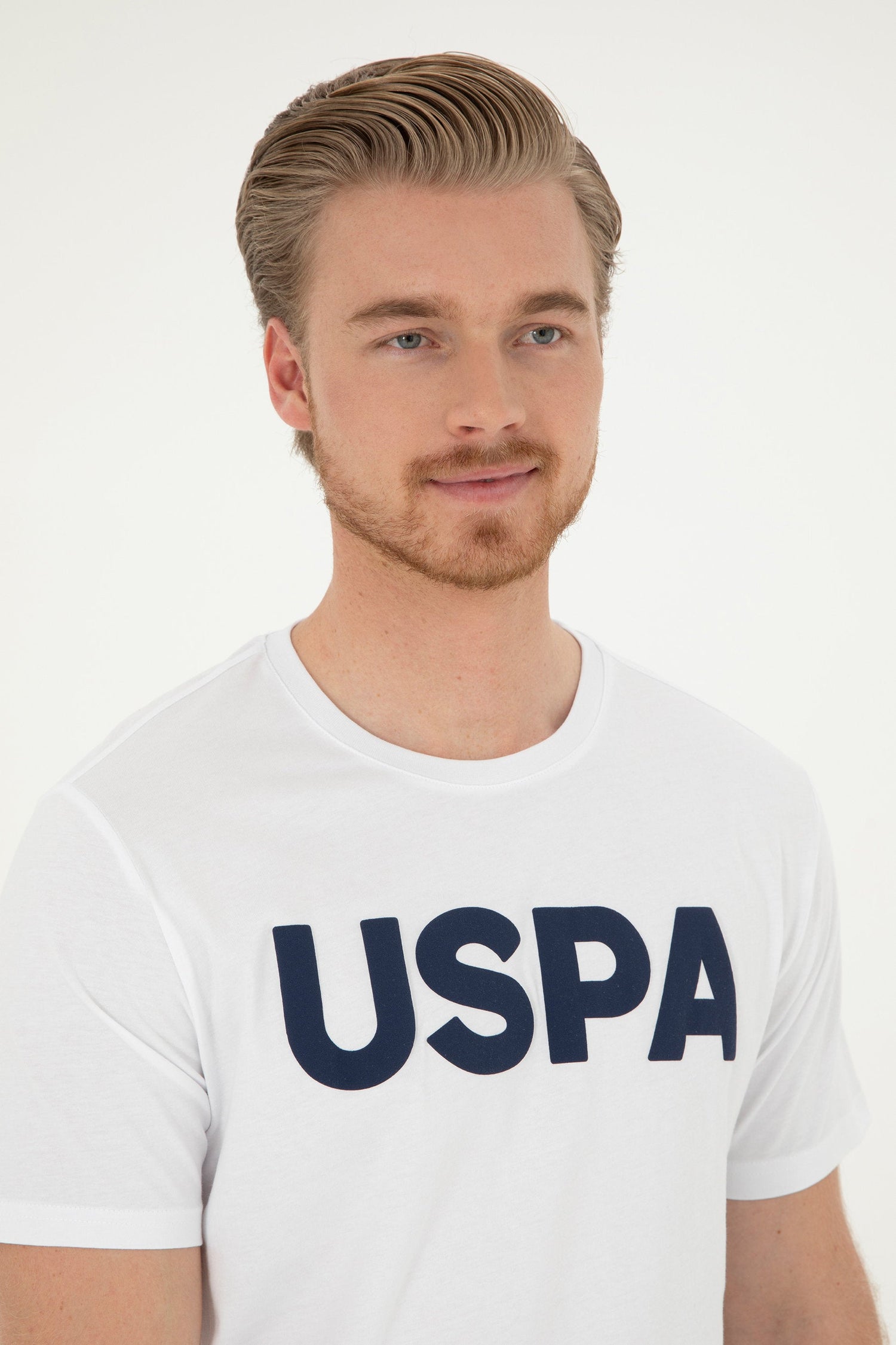 White T-Shirt With USPA Logo_G081SZ0110 1795459_VR013_02