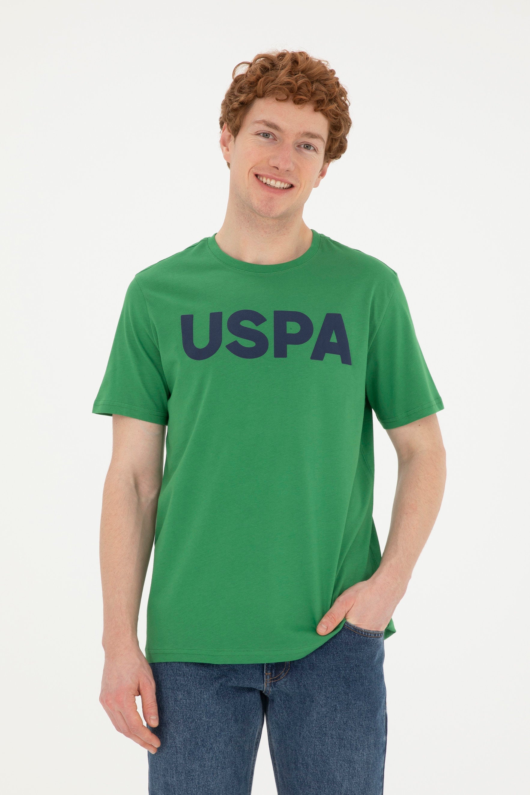 Round Neck T-Shirt With Uspa Logo_G081SZ0110 1795459_VR054_03