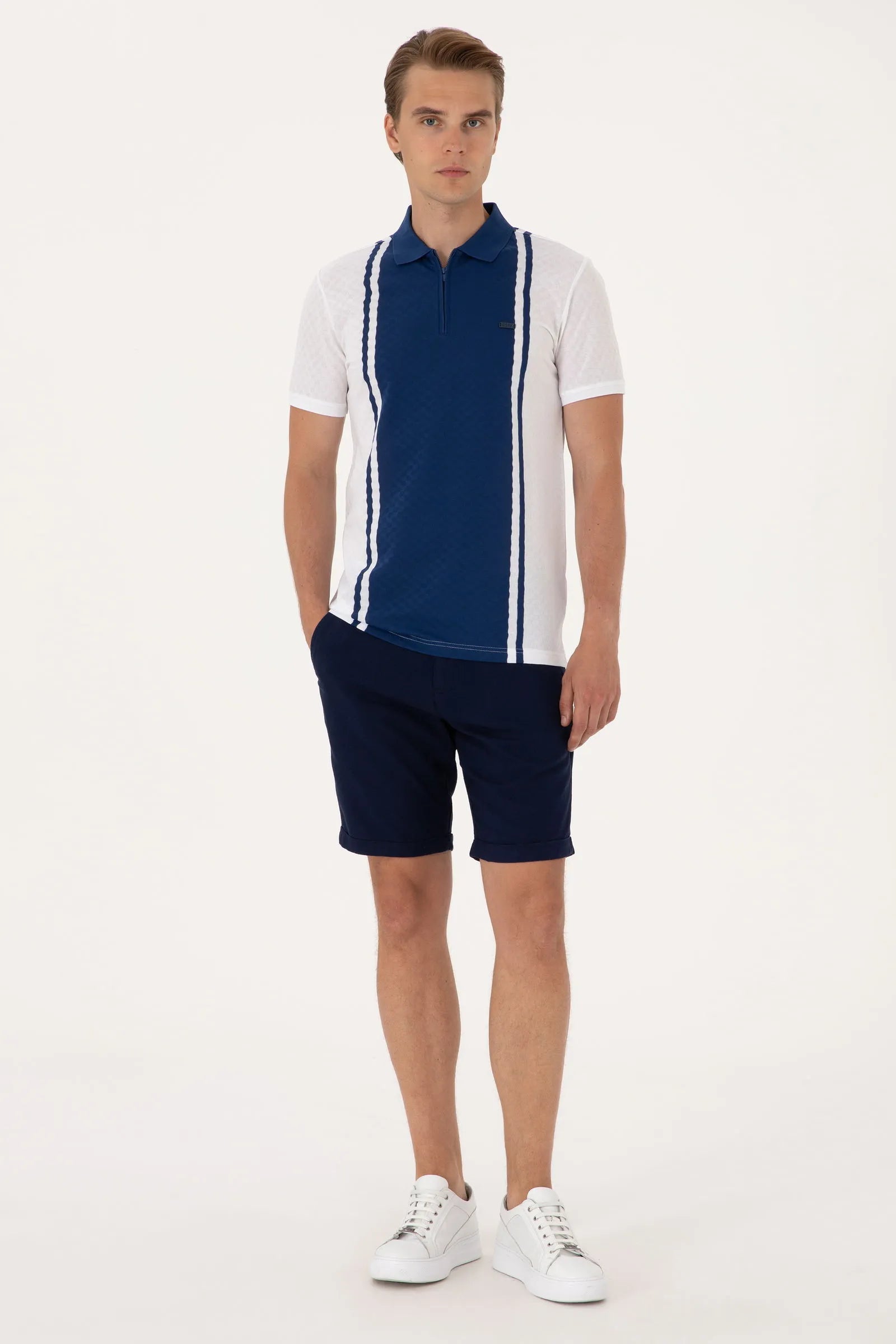 U.S. Polo Assn. Navy Blue Men Navy Blue Woven Bermuda Capri SKU: G081SZ0310 2108272_VR033 Image 01