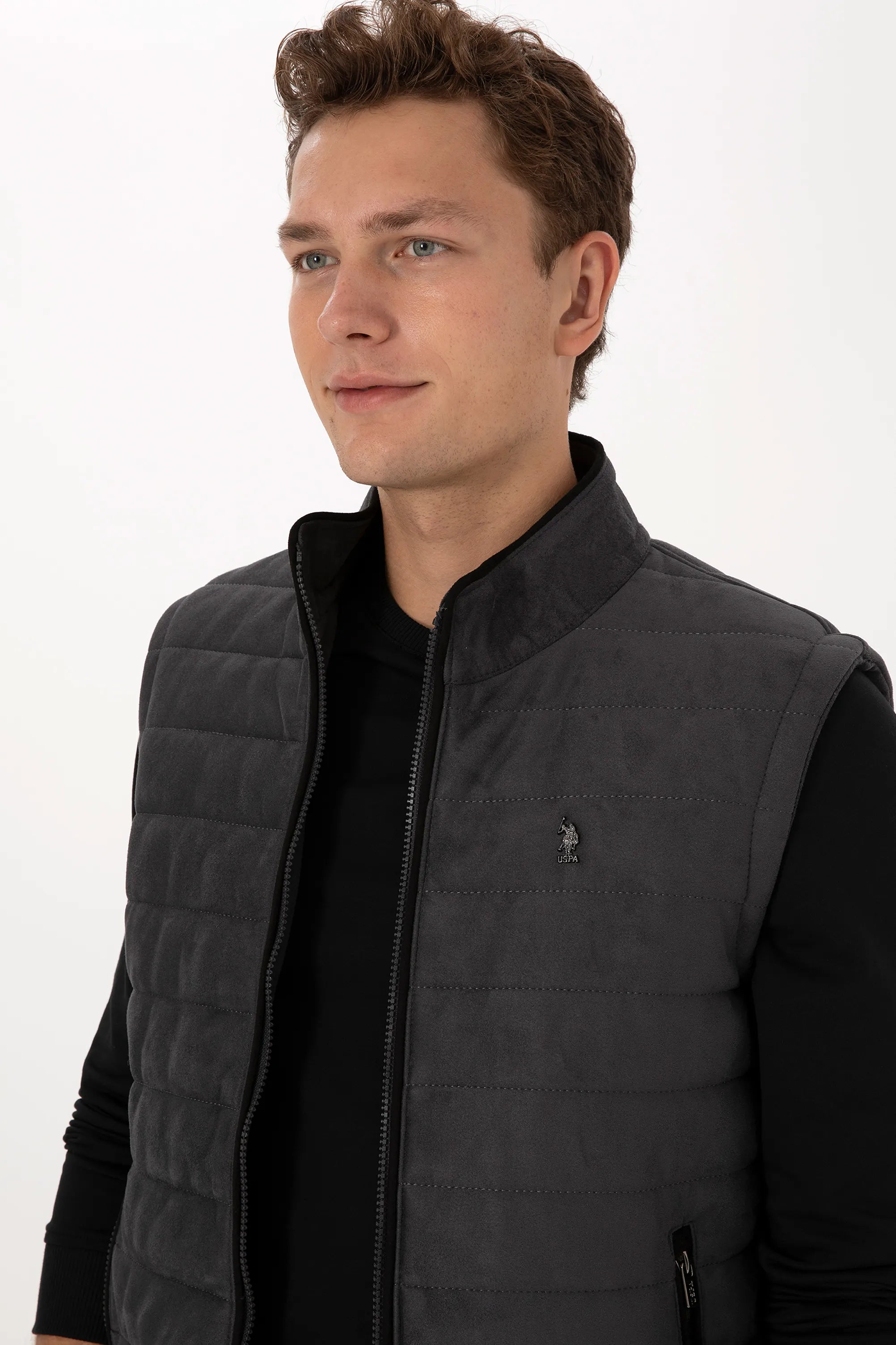 U.S. Polo Assn._Anthracite_Anthracite Leather Jacket_G081SZ0350 P25053_070_02