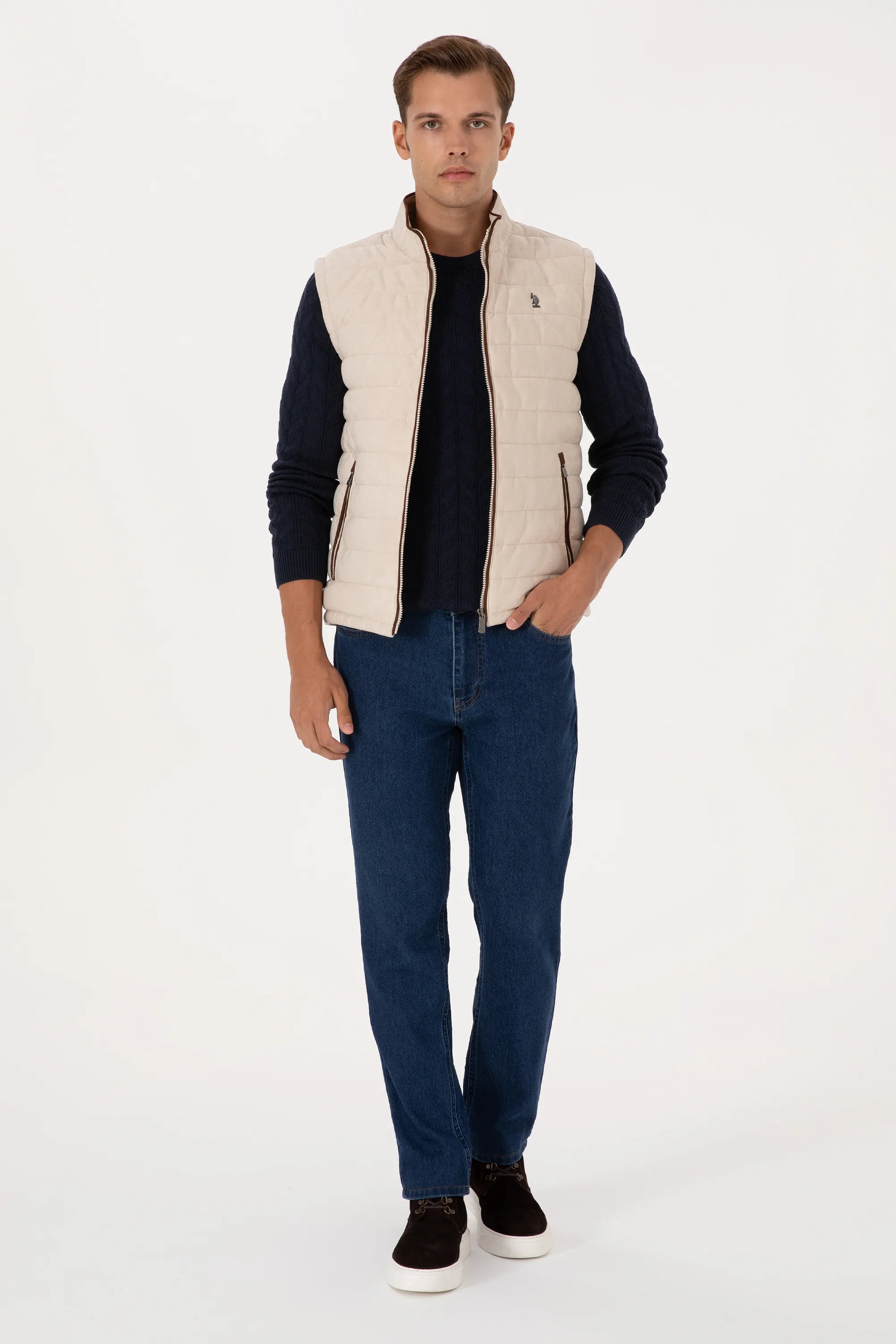 U.S. Polo Assn._Ecru_Ecru Leather Jacket_G081SZ0350 P25053_VR019_04