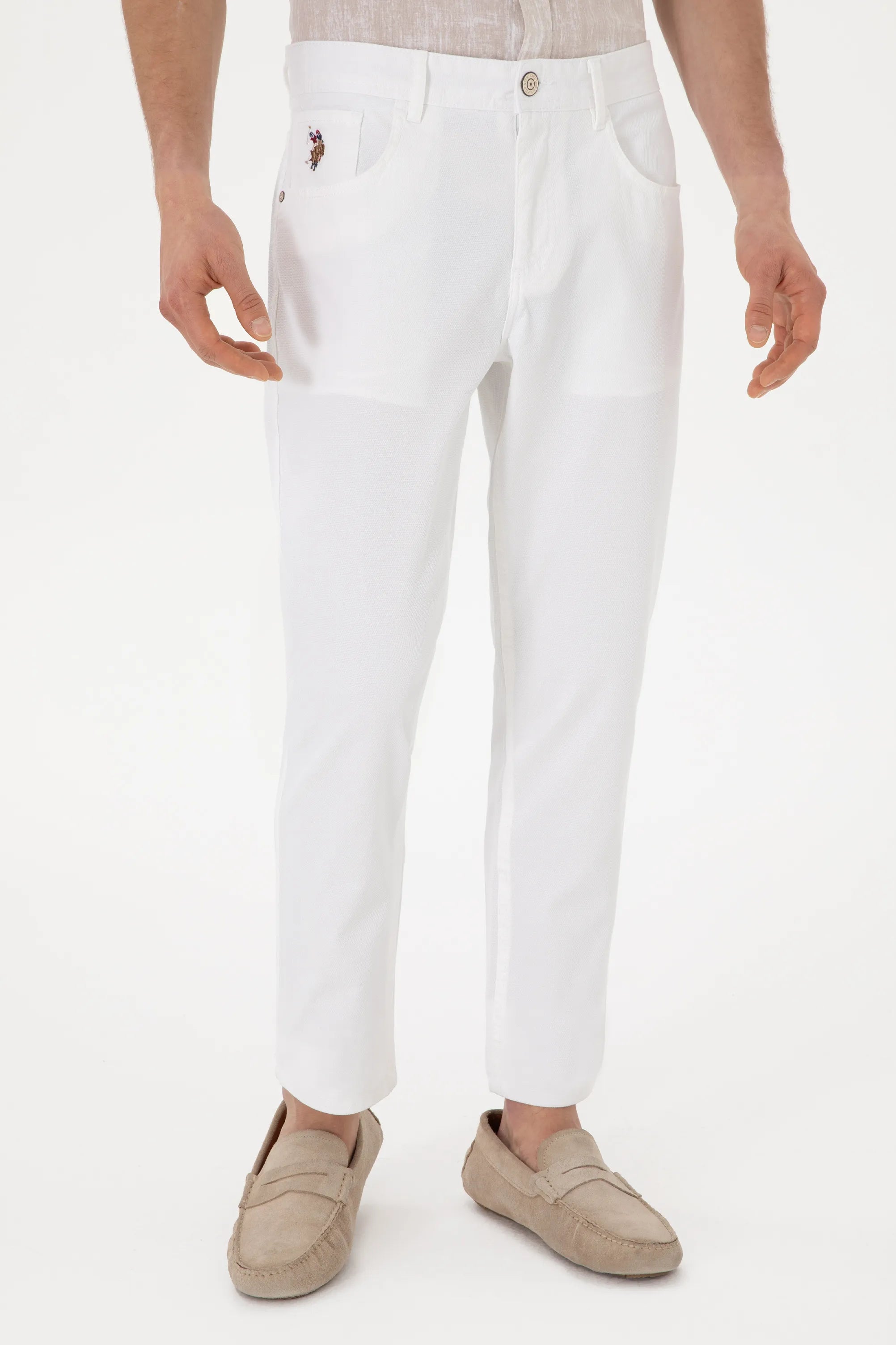 U.S. Polo Assn. White Men White Chinos SKU: G081SZ0780 2098513_VR013 Image 02