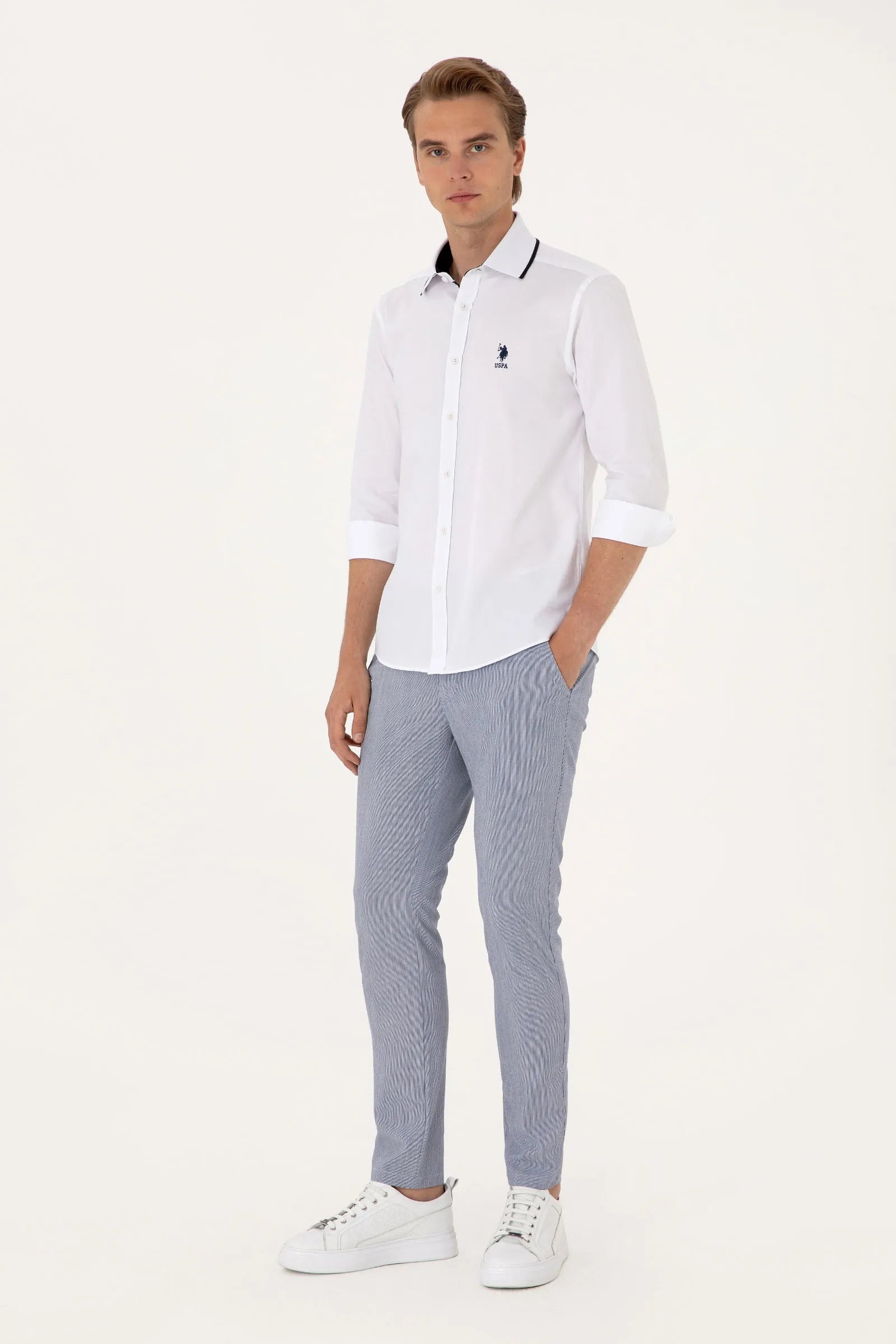 U.S. Polo Assn. Navy Blue Men Navy Blue Chinos SKU: G081SZ0780 2106457_VR033 Image 01