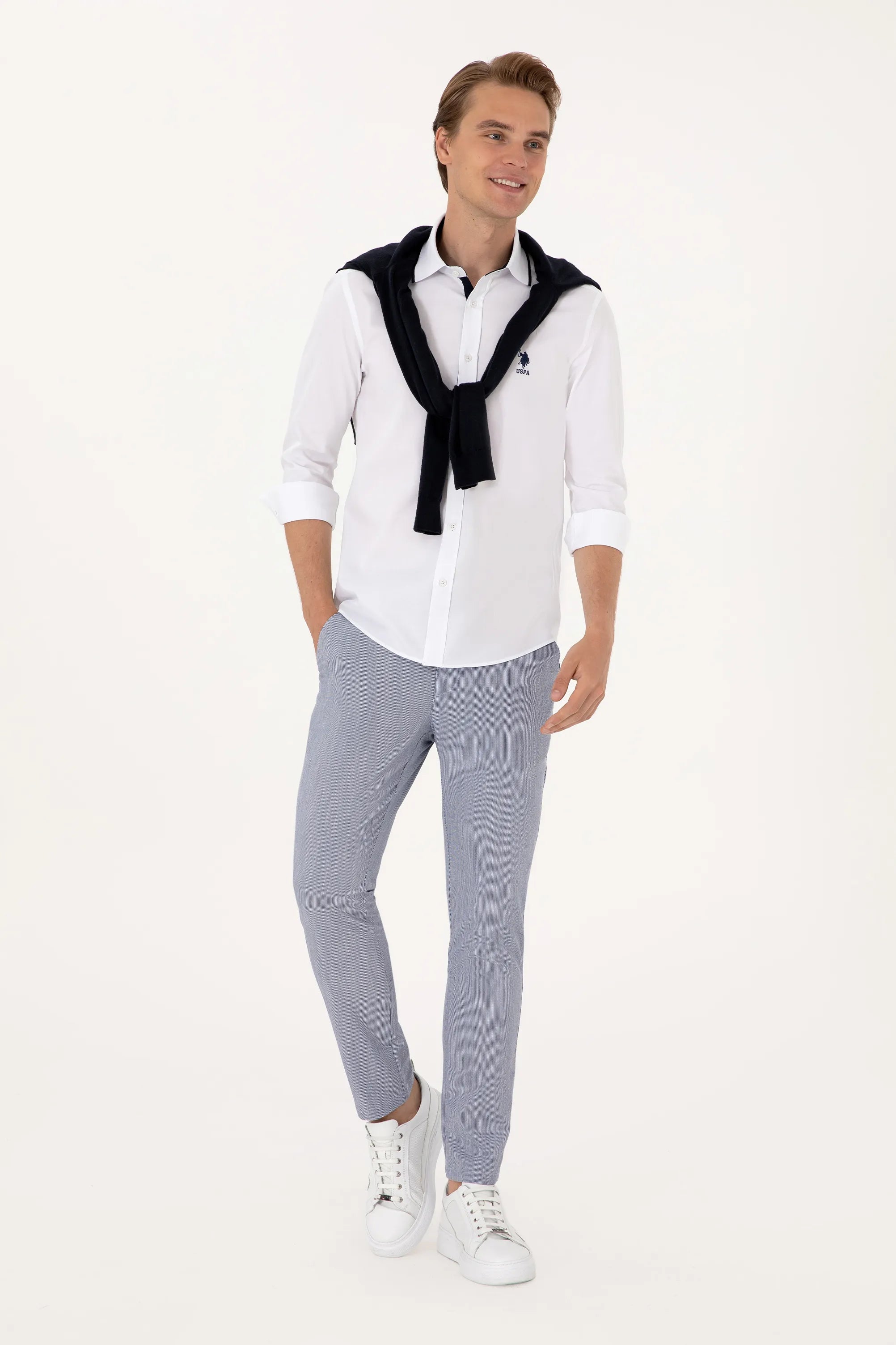 U.S. Polo Assn. Navy Blue Men Navy Blue Chinos SKU: G081SZ0780 2106457_VR033 Image 03