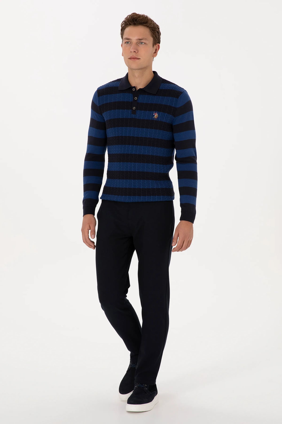 U.S. Polo Assn. Navy Men Navy Straight Fit Chino Trousers SKU: G081SZ0780 2266756_VR033 Image 03