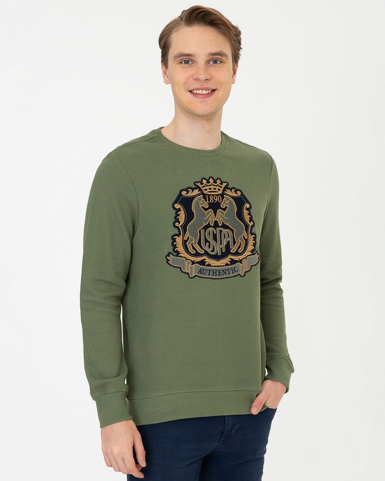 Kaki Sweat Shirt U.S. Polo Assn.