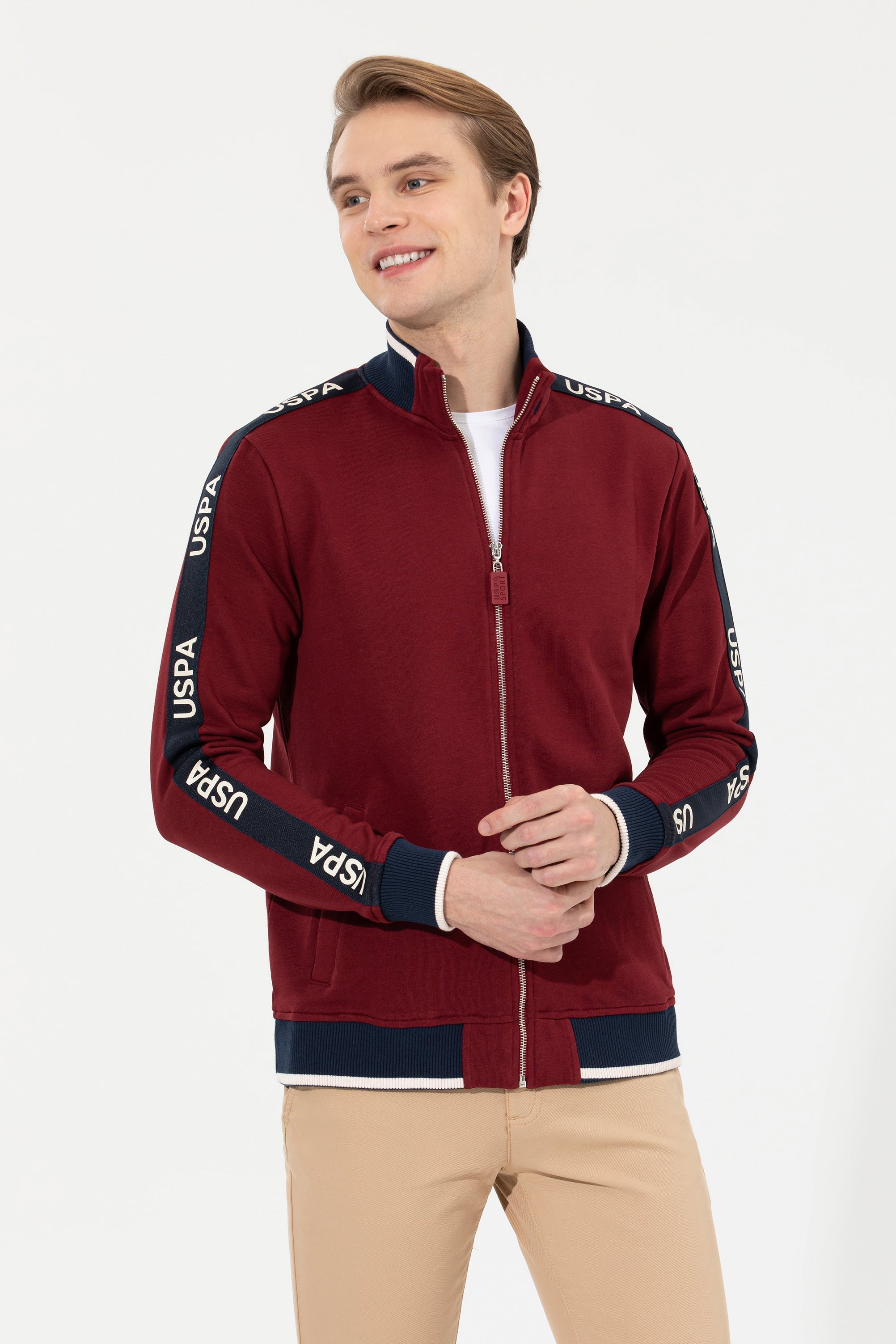 Red Knitting Cardigan U.S. Polo Assn.