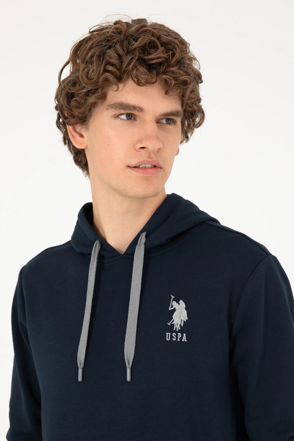 U.S. Polo Assn. Navy Men Navy Drawstring Hoodie SKU: G081SZ0820 1926894_VR033 Image 02