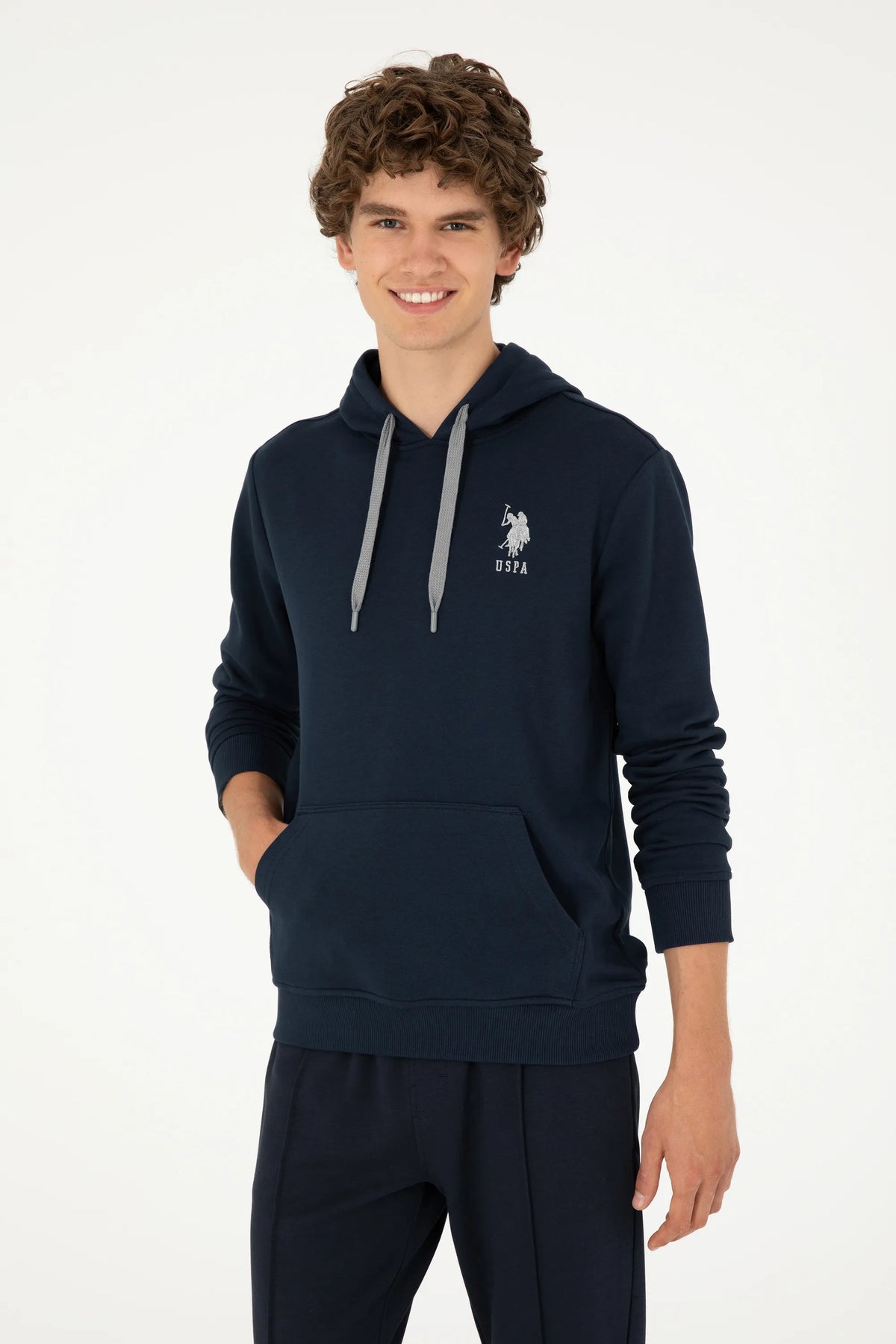 U.S. Polo Assn. Navy Men Navy Drawstring Hoodie SKU: G081SZ0820 1926894_VR033 Image 03