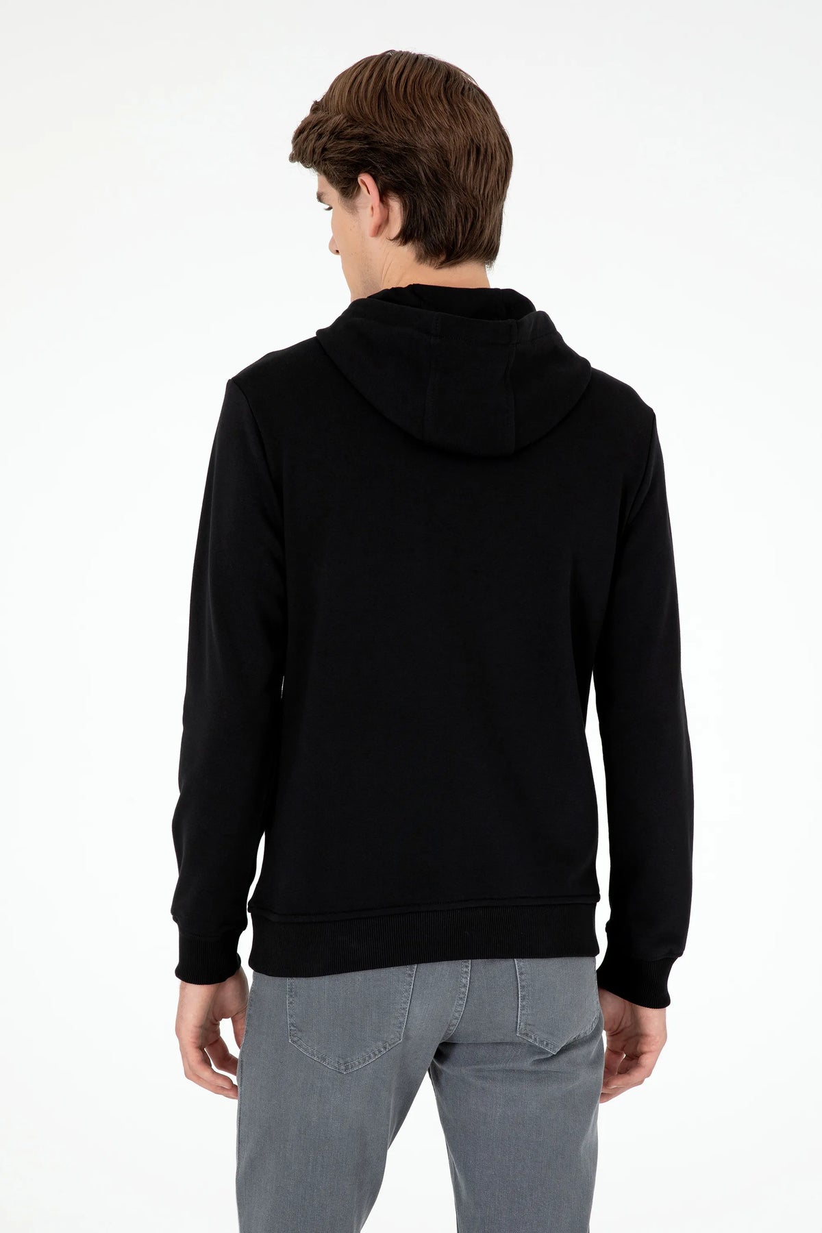 U.S. Polo Assn. Black Men Black Drawstring Hoodie SKU: G081SZ0820 1926894_VR046 Image 05