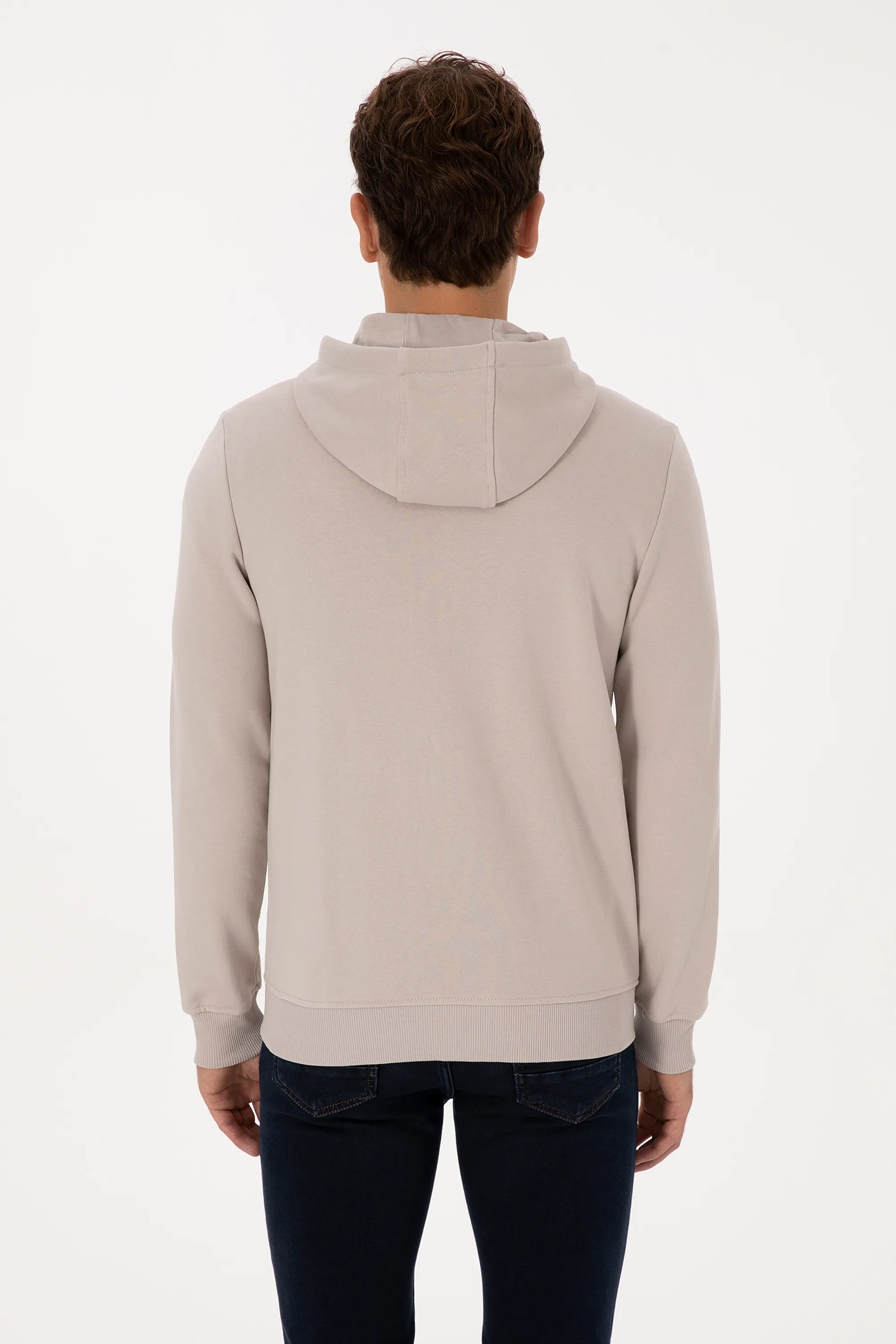 U.S. Polo Assn._Stone_Stone Zip Up Hoodie With Logo_G081SZ0820 2226461_VR049_05