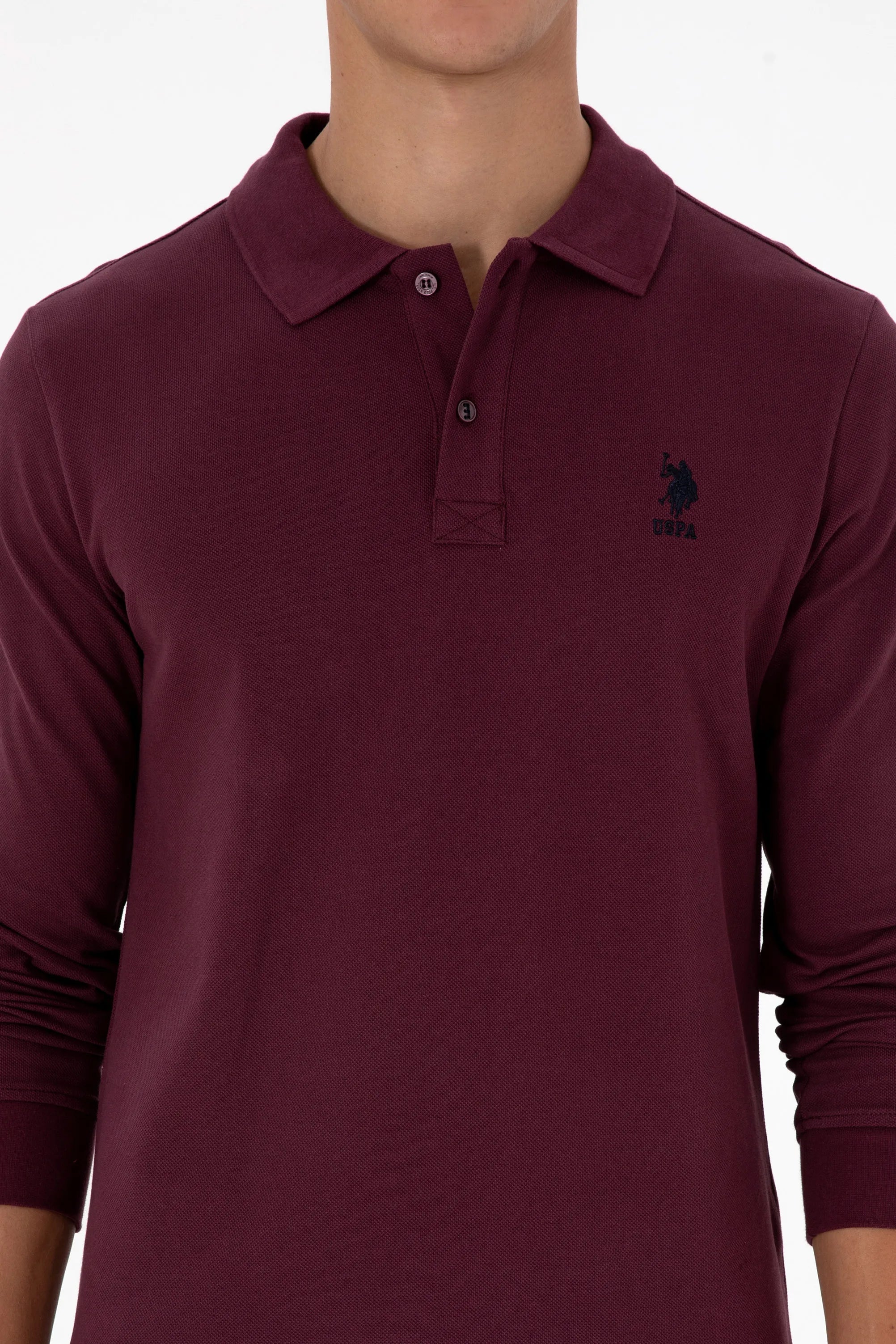 U.S. Polo Assn._New Plum_New Plum Long Sleeve Polo Shirt_G081SZ0820 2226497_VR177_06