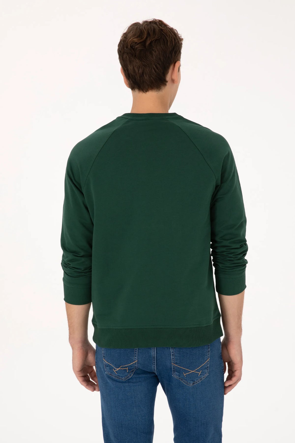 U.S. Polo Assn. Dark Green Men Dark Green Crew Neck Sweatshirt SKU: G081SZ0820 2231755_VR079 Image 05