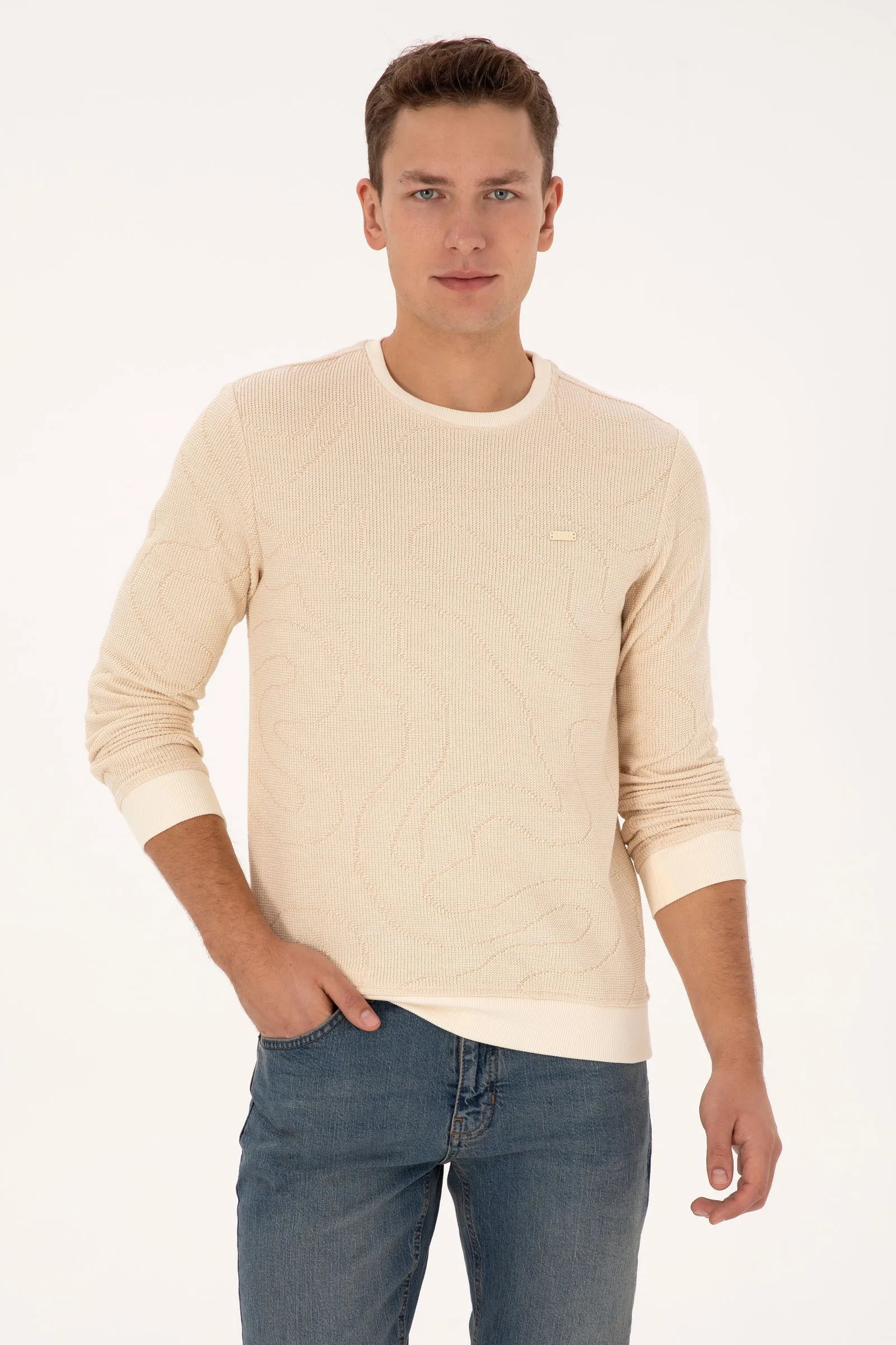 U.S. Polo Assn._Cream_Cream Pullover_G081SZ0820 2239321_VR071_01