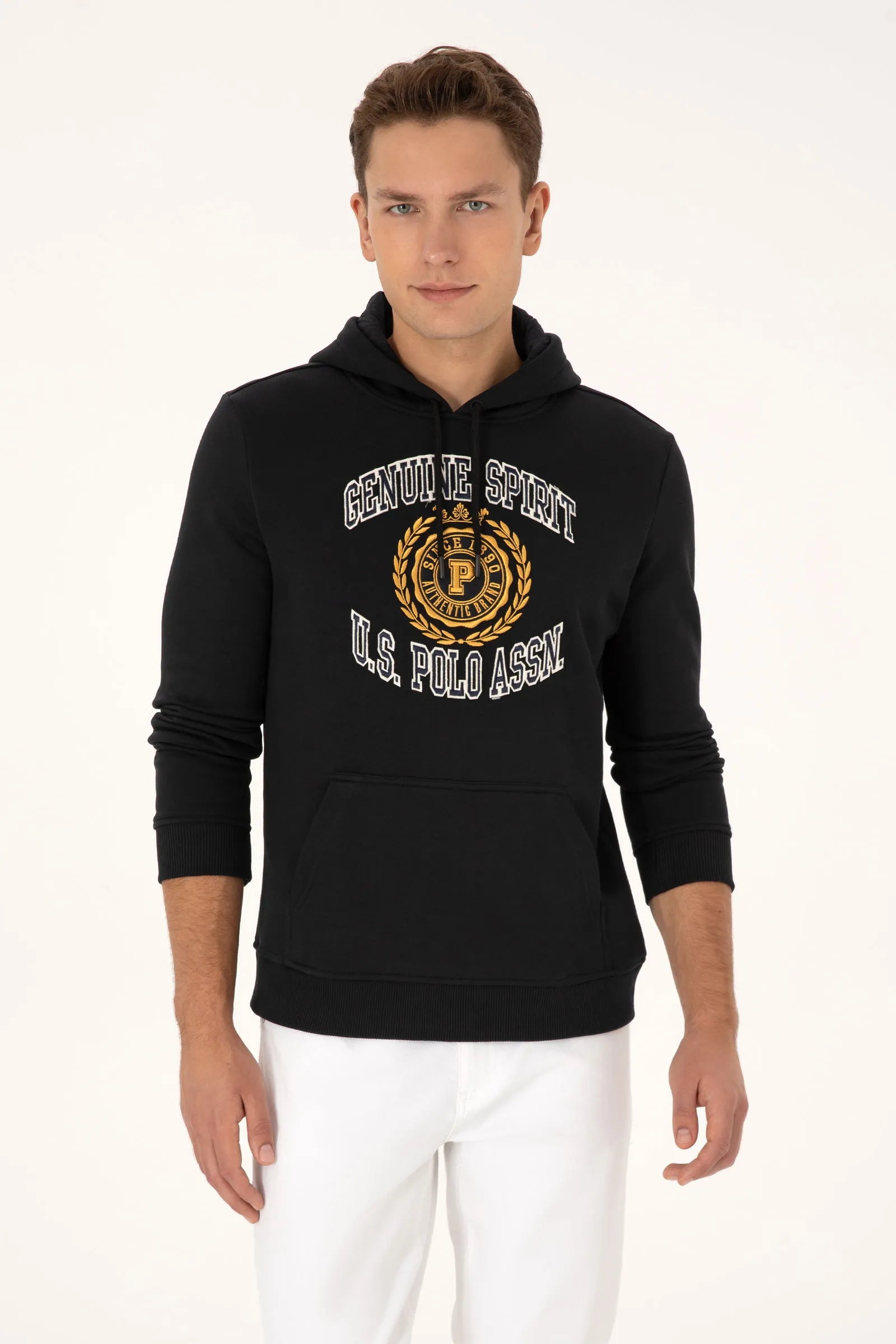 U.S. Polo Assn._Black_Black Hoodie With Logo_G081SZ0820 2239830_VR046_01