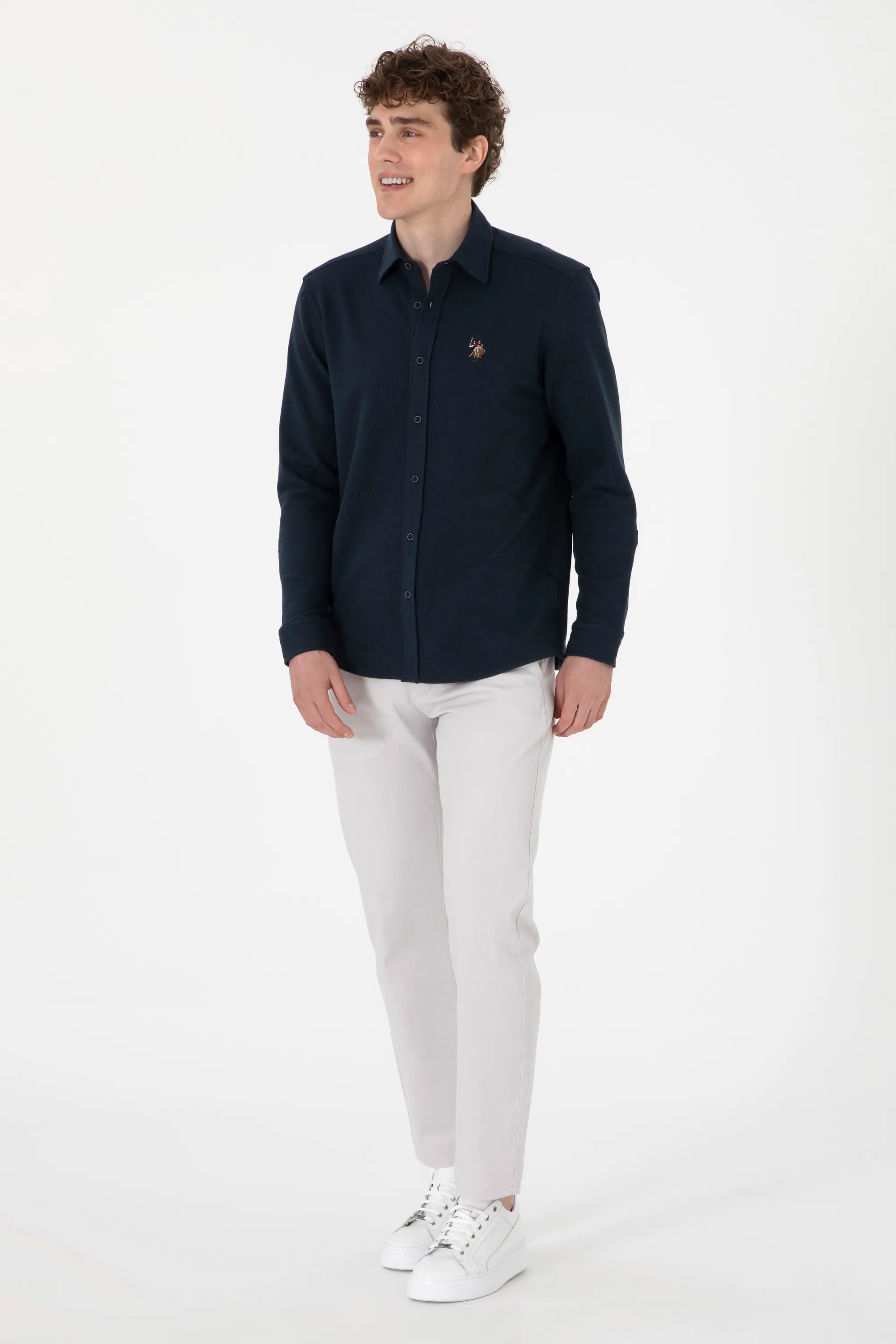 U.S. Polo Assn. Navy Blue Men Navy Blue Knitting Shirt SKU: G081SZ0OG0 2107809_VR033 Image 04
