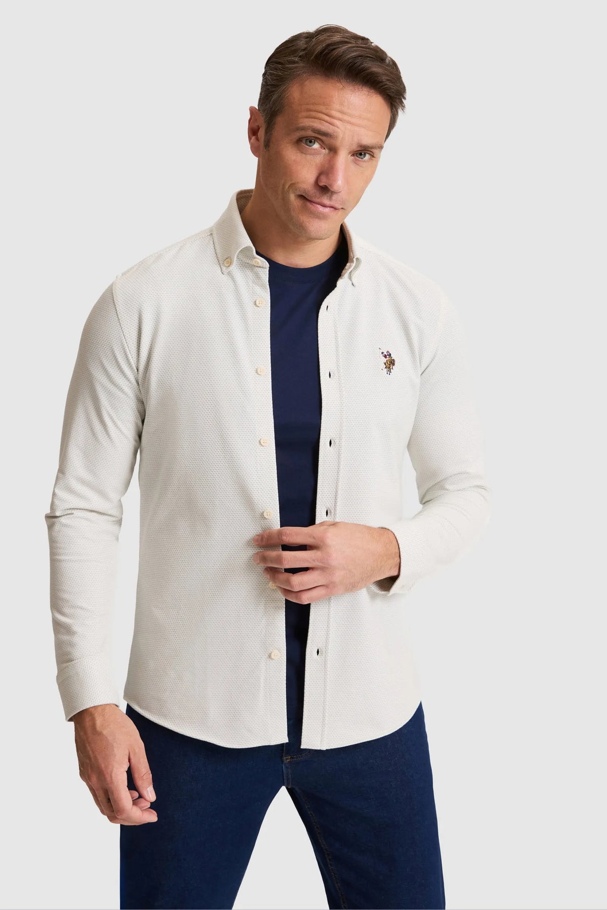 U.S. Polo Assn. Pearl Men Pearl Long Sleeve Corduroy Overshirt Shirt SKU: G081SZ0OG0 PU-11219_VR256 Image 01