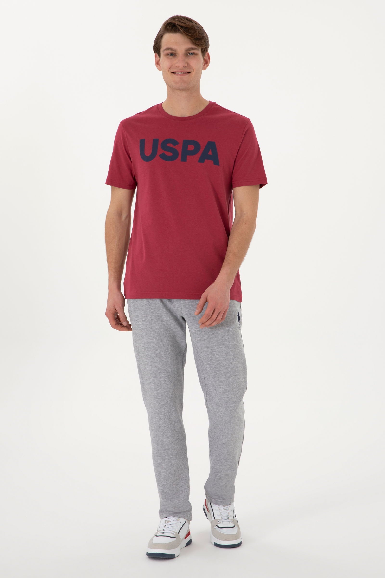 U.S. Polo Assn._Grey Melange Knitting Trouser_G081SZ0OP0 2084678_VR086_01