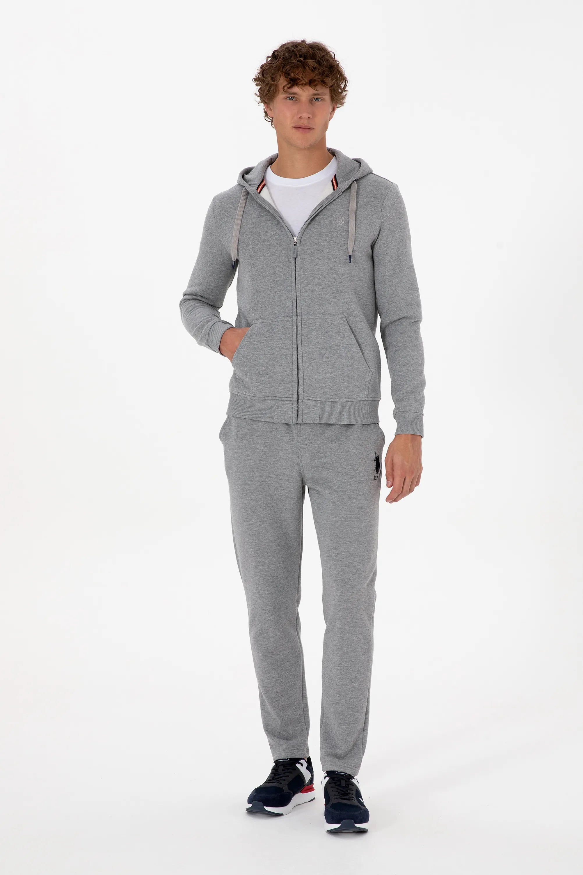 U.S. Polo Assn._Grey Melange_Grey Melange Sweatpants With Logo_G081SZ0OP0 2226923_VR086_03