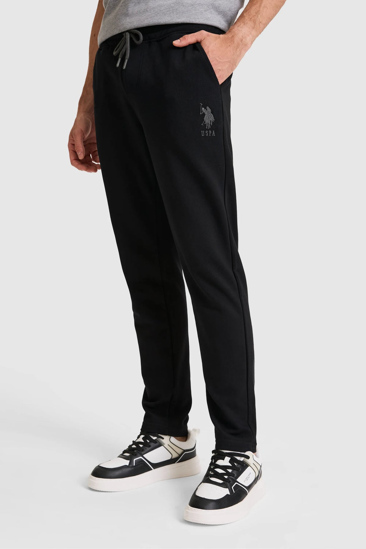 U.S. Polo Assn. Black Men Black Straight Leg Jersey Sweatpants SKU: G081SZ0OP0 PU-8758_VR046 Image 05