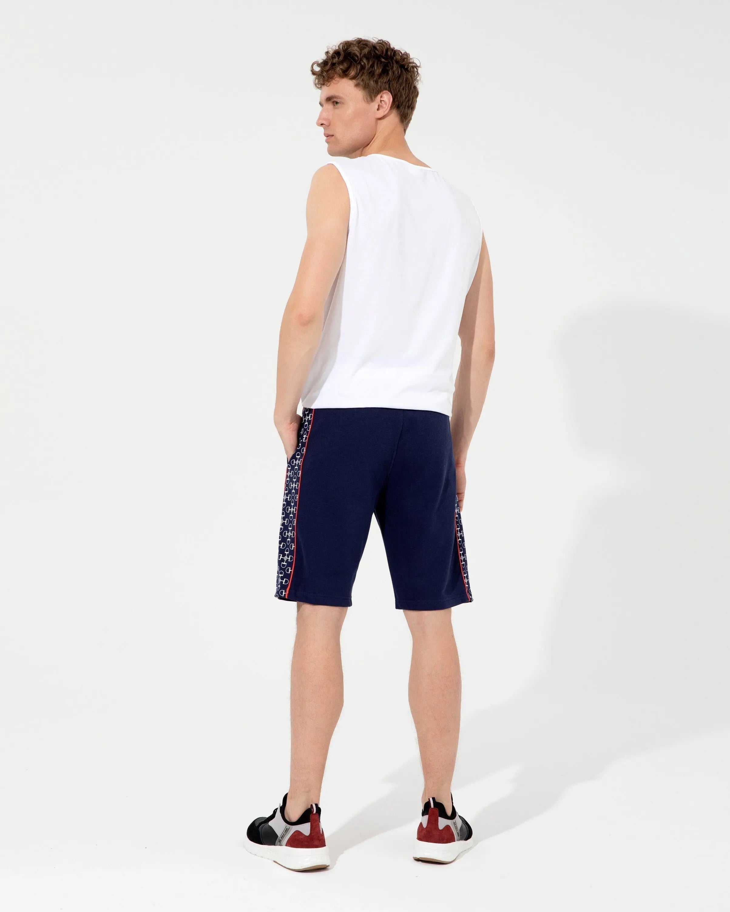 Dark Blue Knitted Shorts - BEVAVA