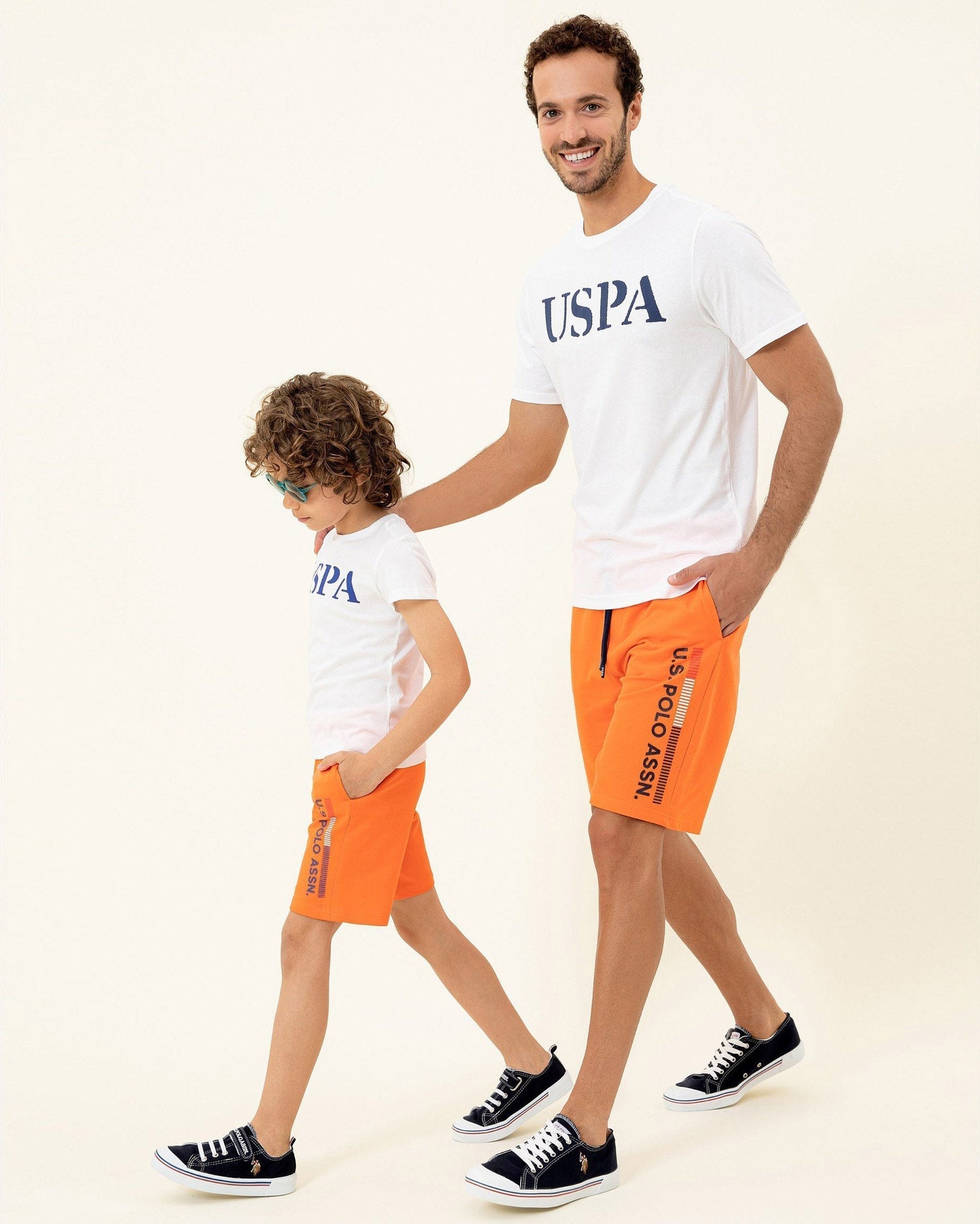 Orange Knitted Shorts U.S. Polo Assn.