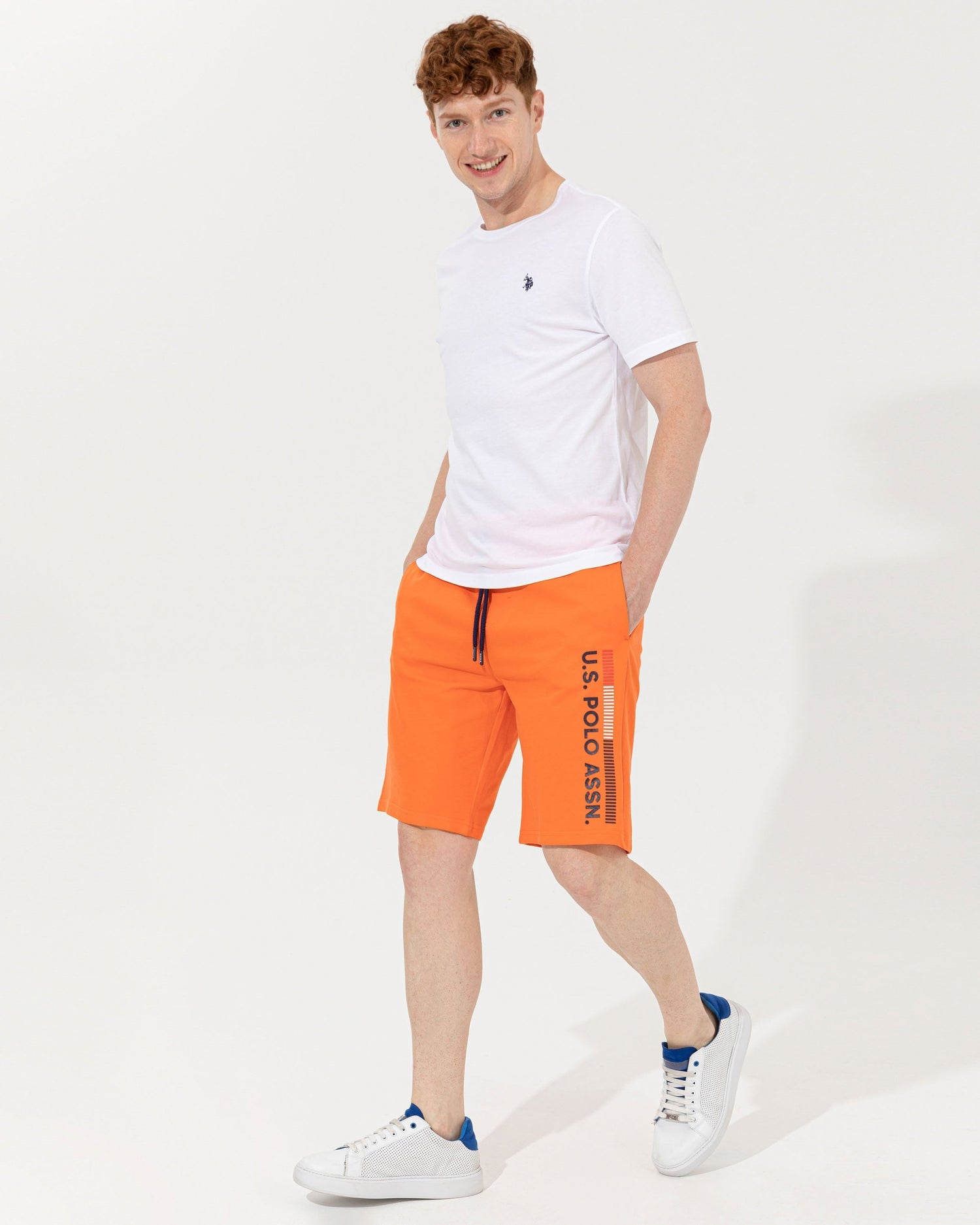 Orange Knitted Shorts U.S. Polo Assn.