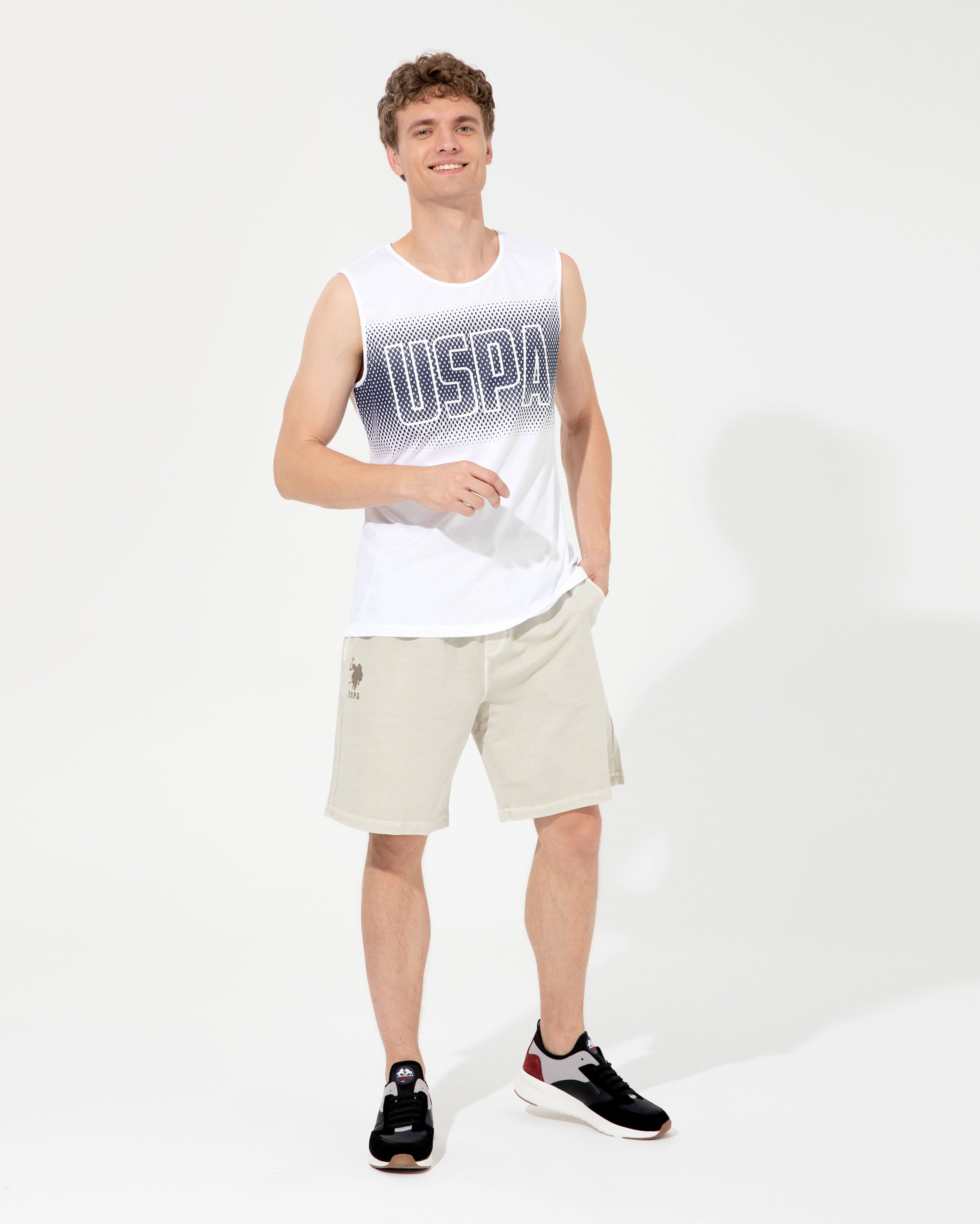 Beige Knitted Shorts U.S. Polo Assn.