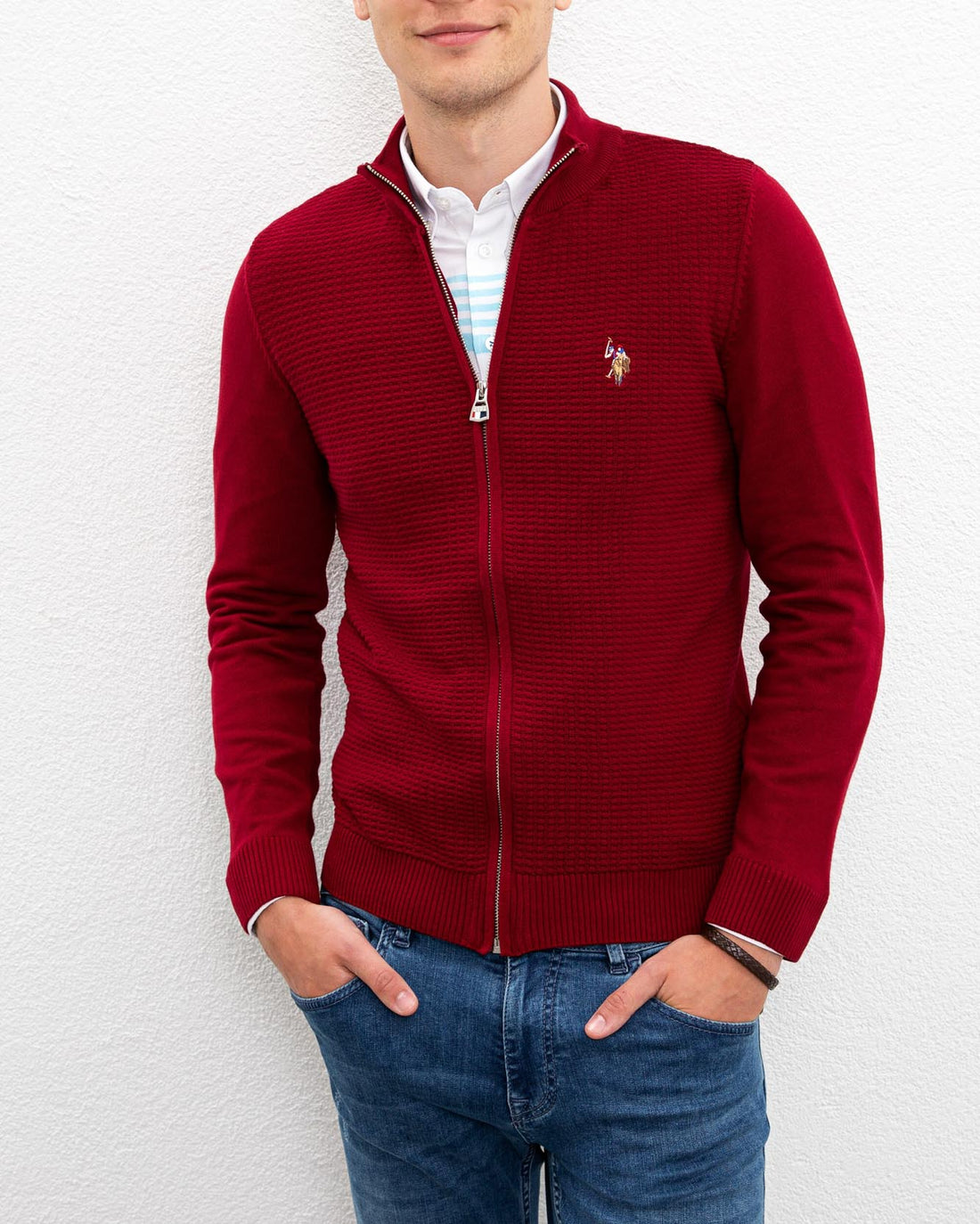 Brown Knitted Cardigan U.S. Polo Assn.