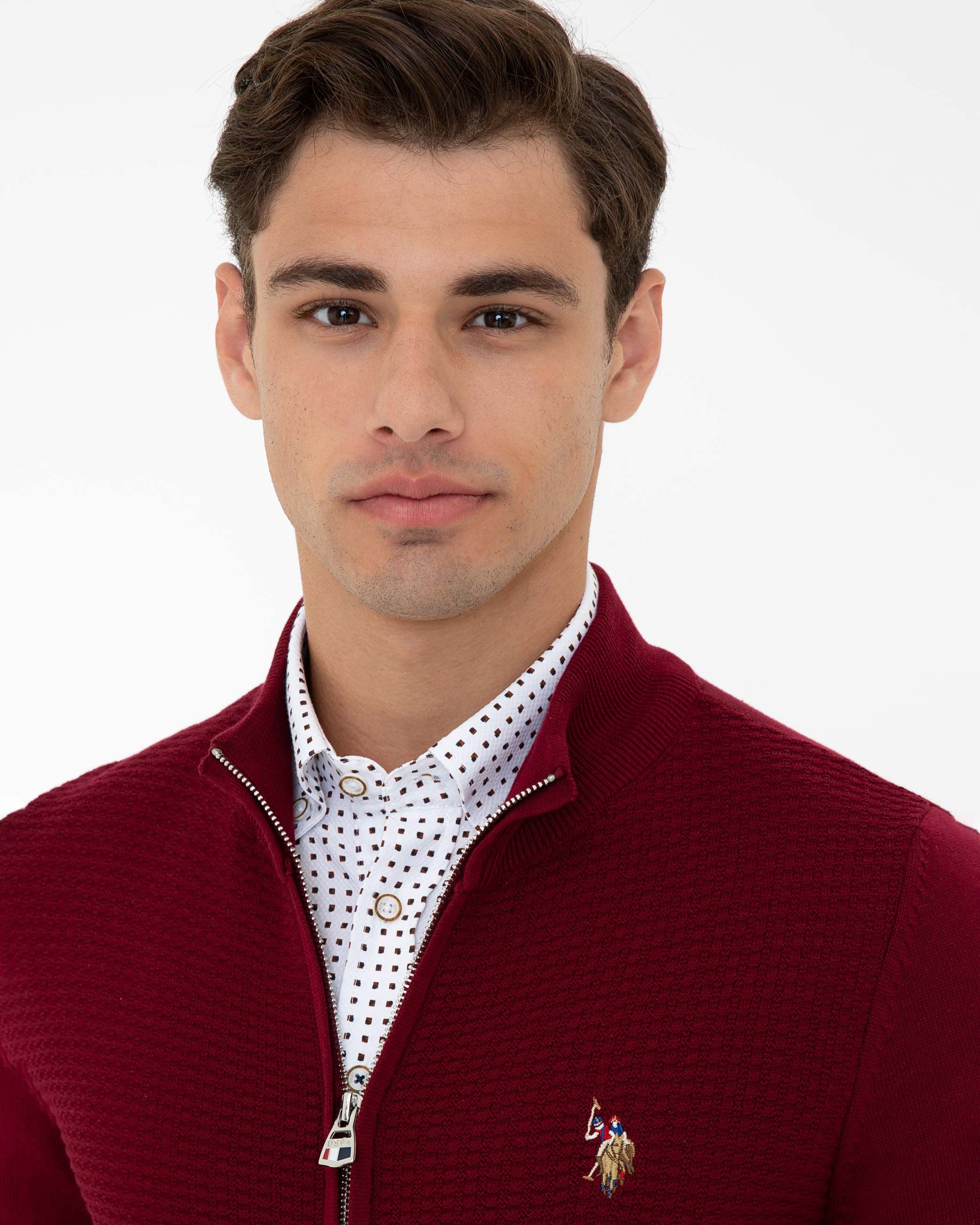 Red Knitting Cardigan U.S. Polo Assn.