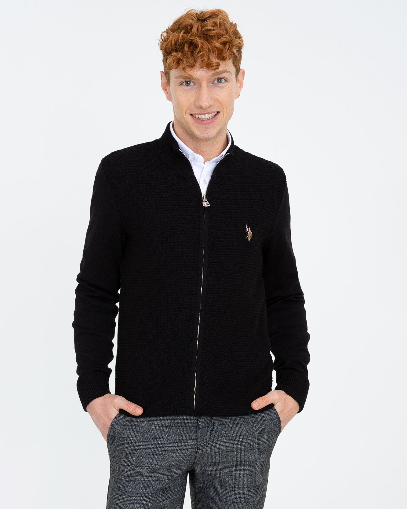 Black Knitting Cardigan U.S. Polo Assn.