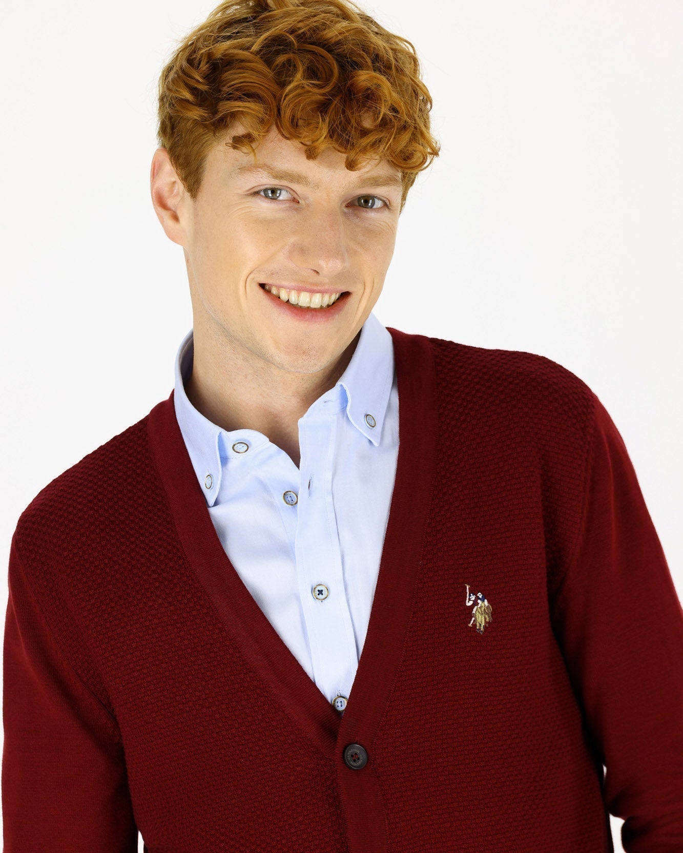 Red Knitting Cardigan U.S. Polo Assn.