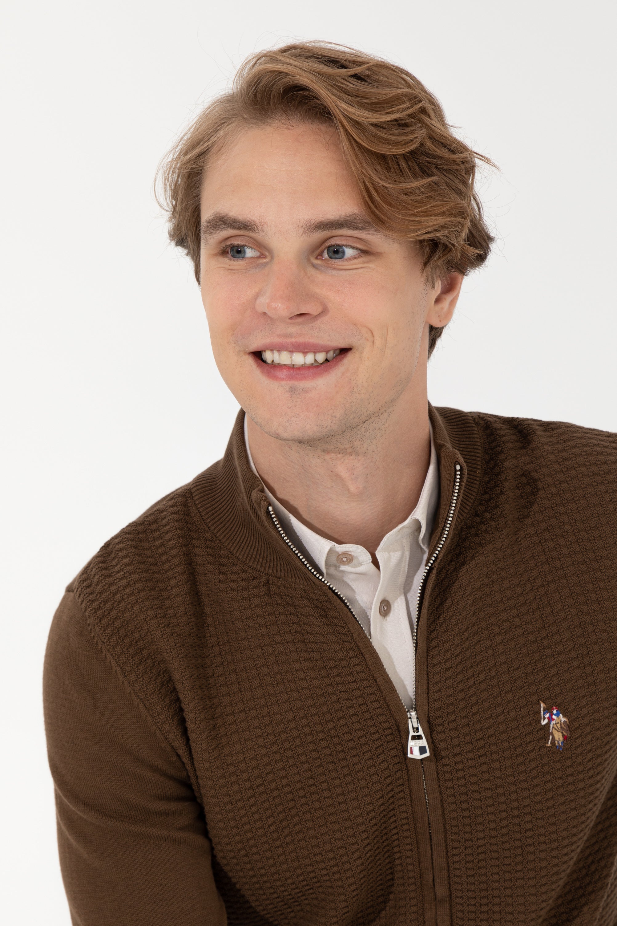 Brown Knitting Cardigan U.S. Polo Assn.