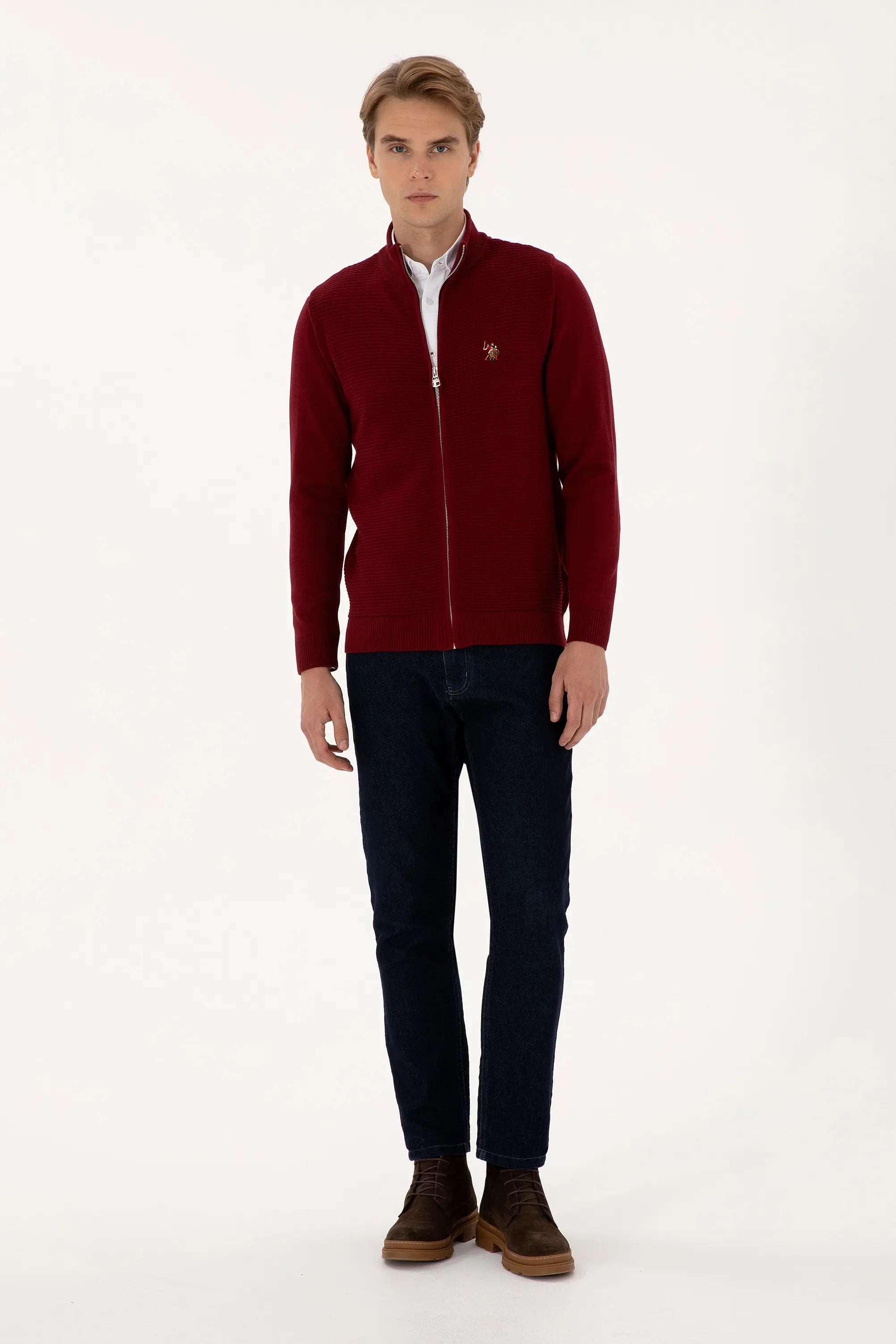 U.S. Polo Assn._Bordeaux_Bordeaux Knitting Cardigan_G081SZ0TH0 2227188_VR014_04