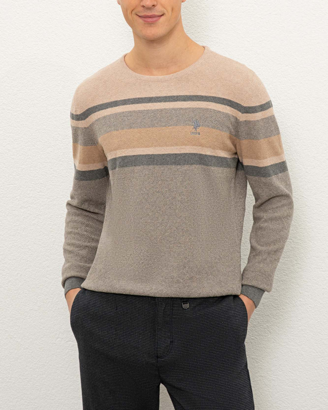 Beige Knitting Jumper U.S. Polo Assn.