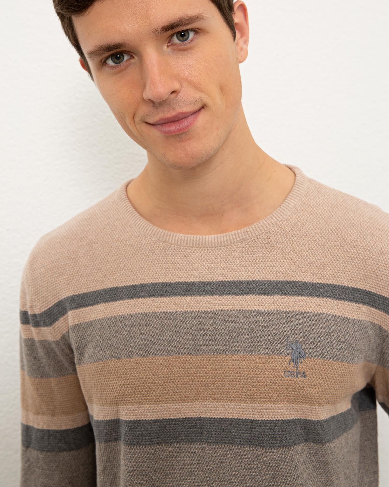 Beige Knitting Jumper U.S. Polo Assn.