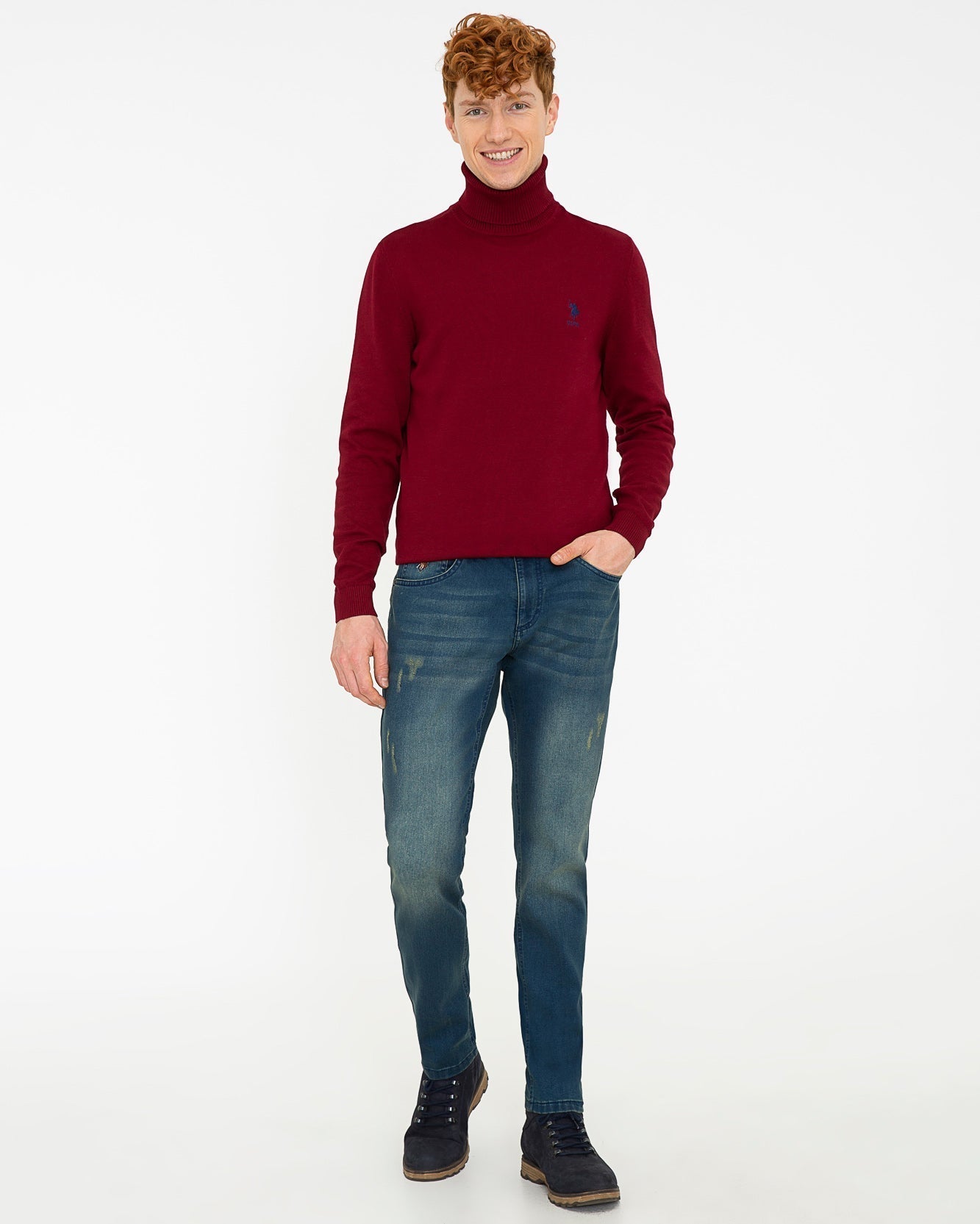 Red Knitting Jumper U.S. Polo Assn.