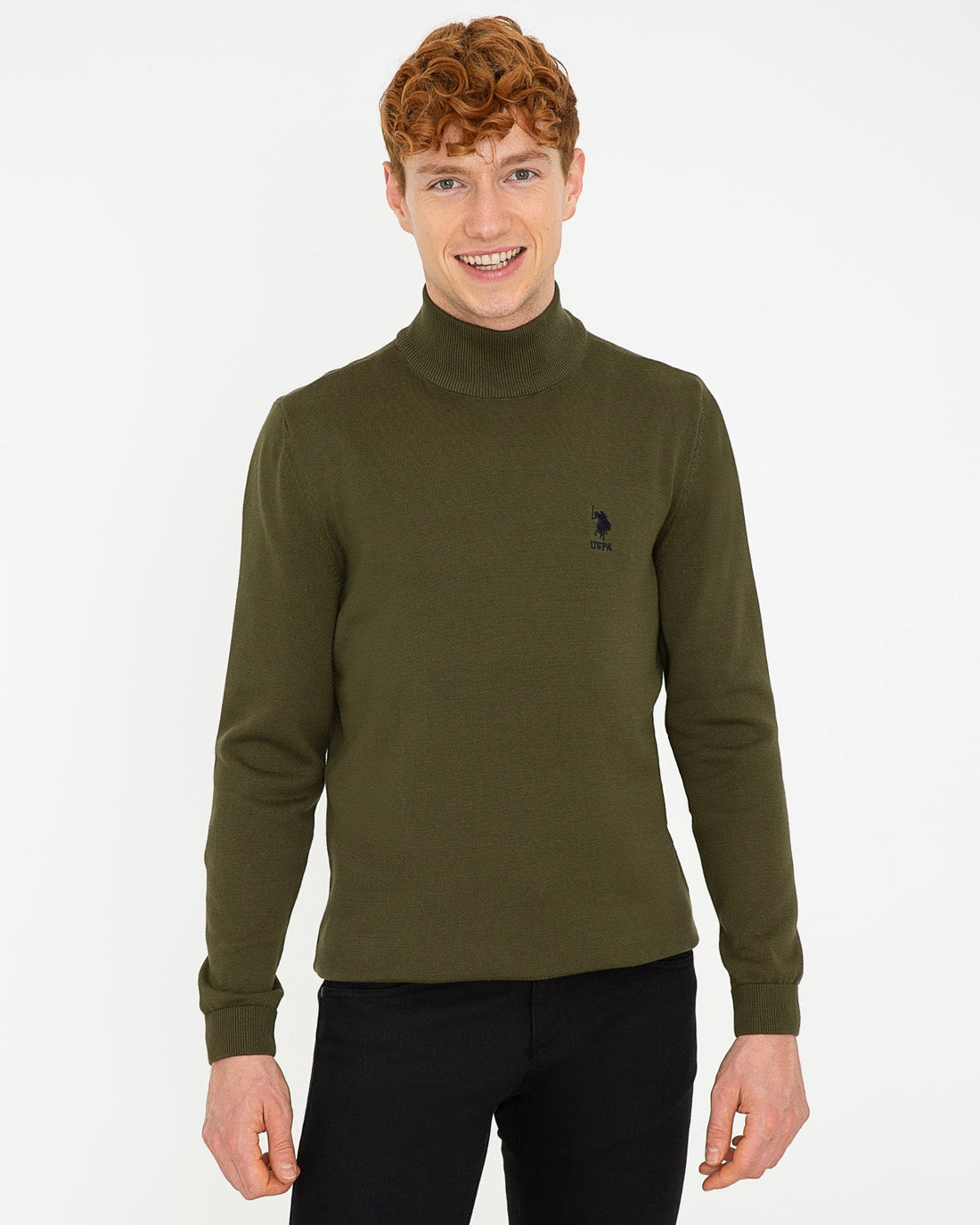 Kaki Knitting Jumper U.S. Polo Assn.