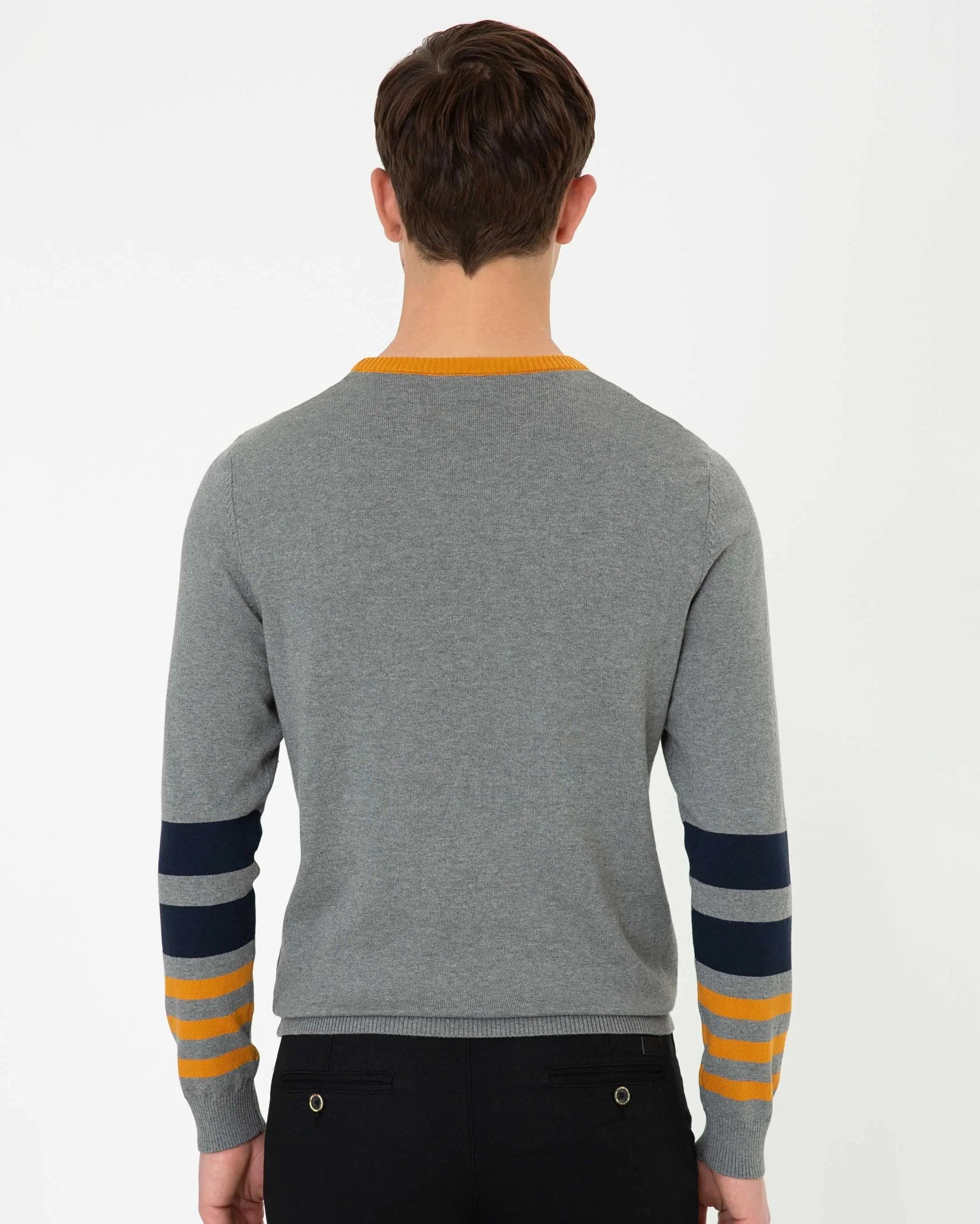 Light Grey Knitting Jumper - BEVAVA