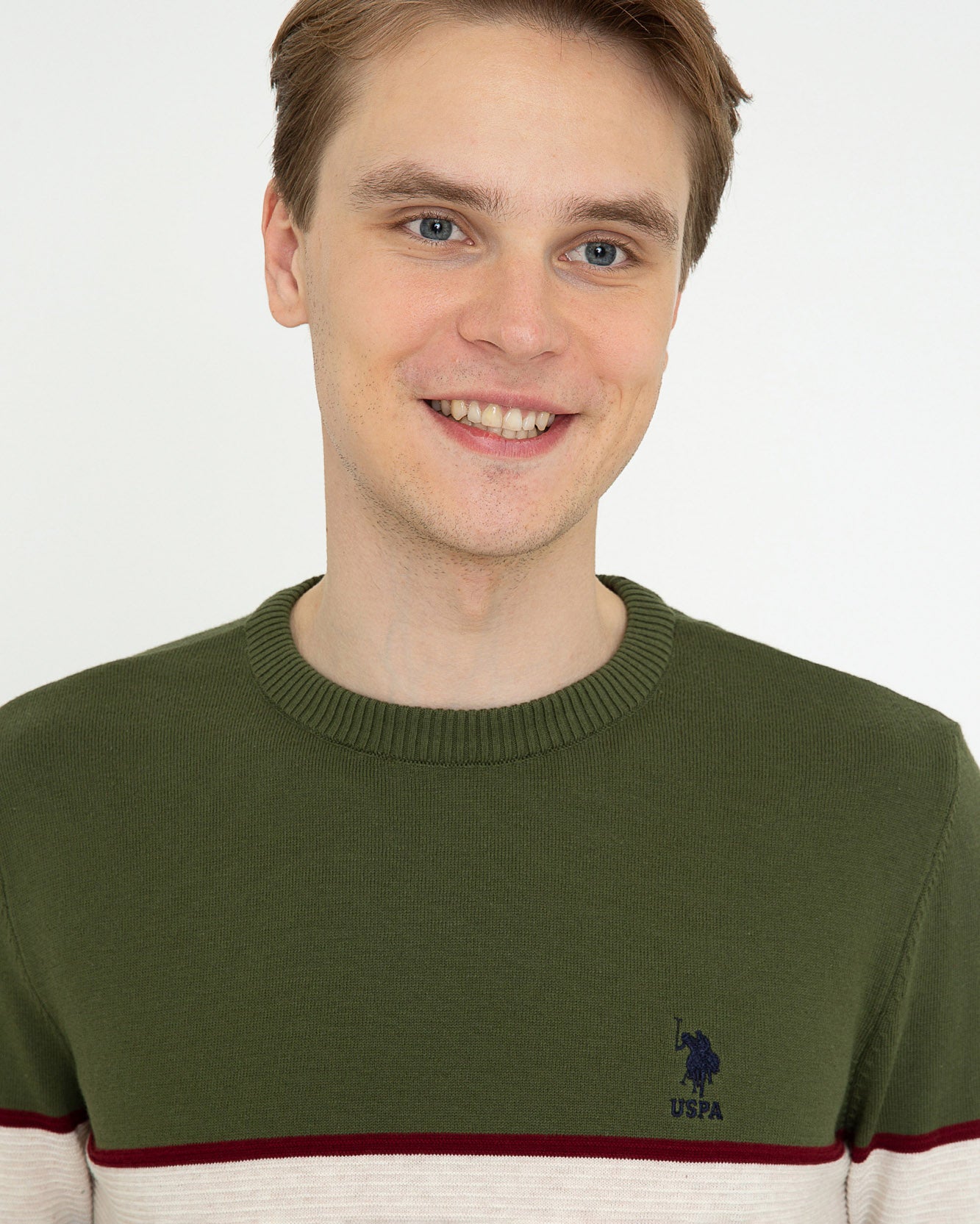 Kaki Knitting Jumper U.S. Polo Assn.