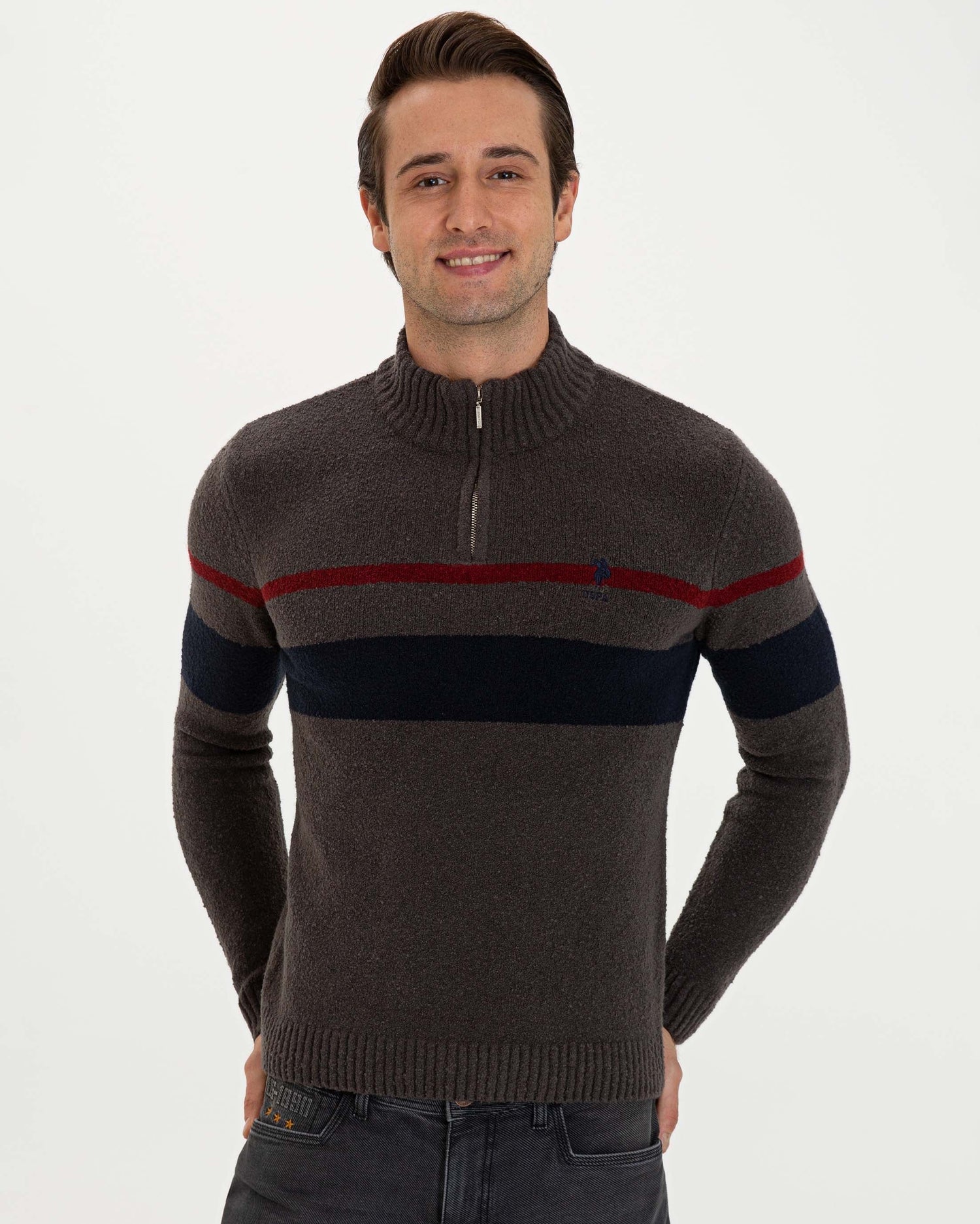 Dark Grey Knitting Jumper U.S. Polo Assn.