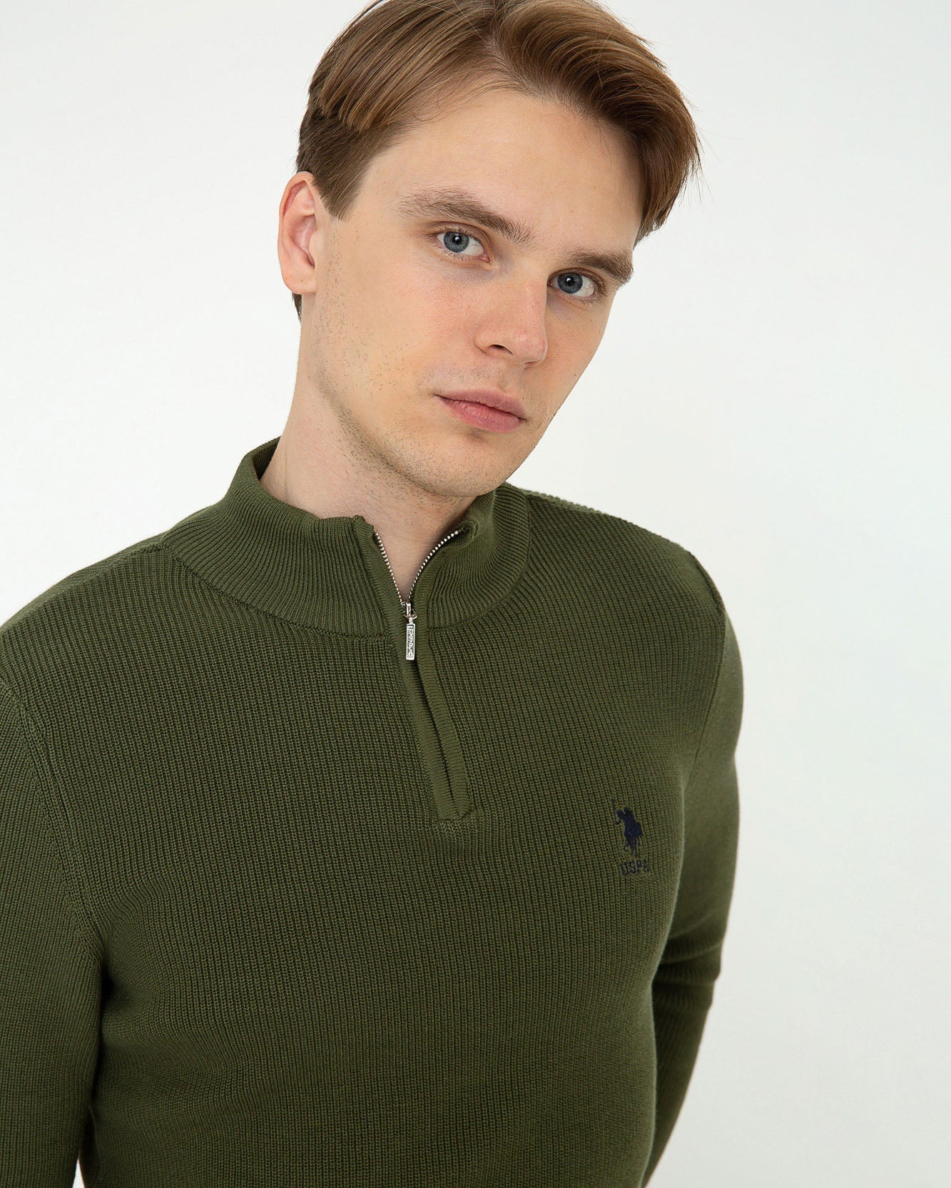 Kaki Knitting Jumper U.S. Polo Assn.