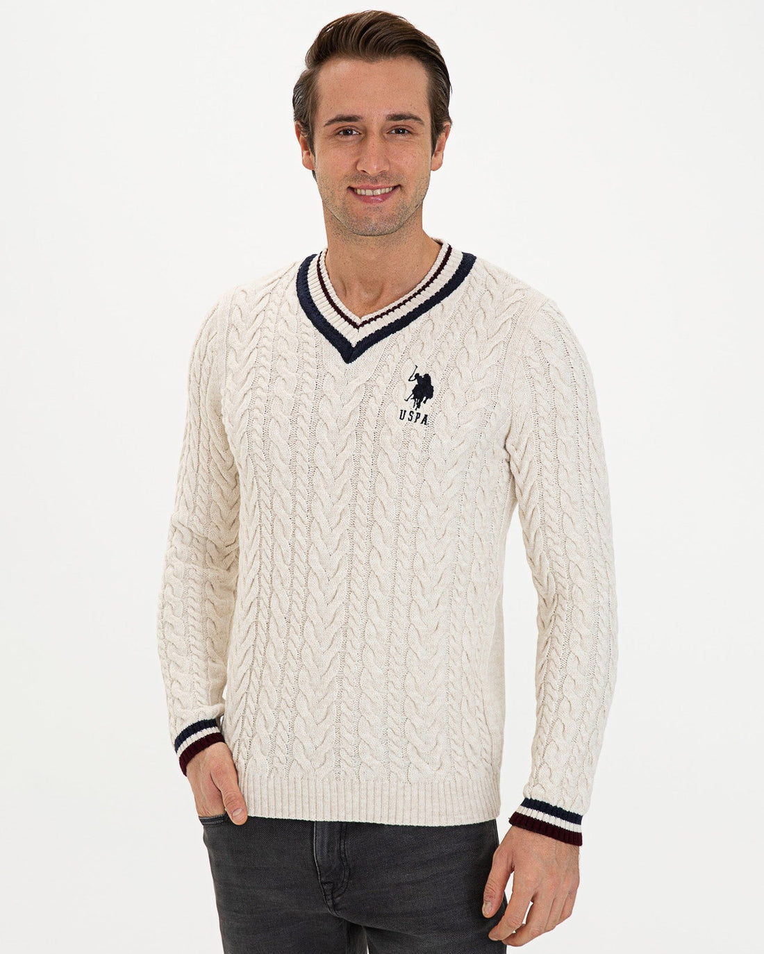 Red Knitting Jumper U.S. Polo Assn.