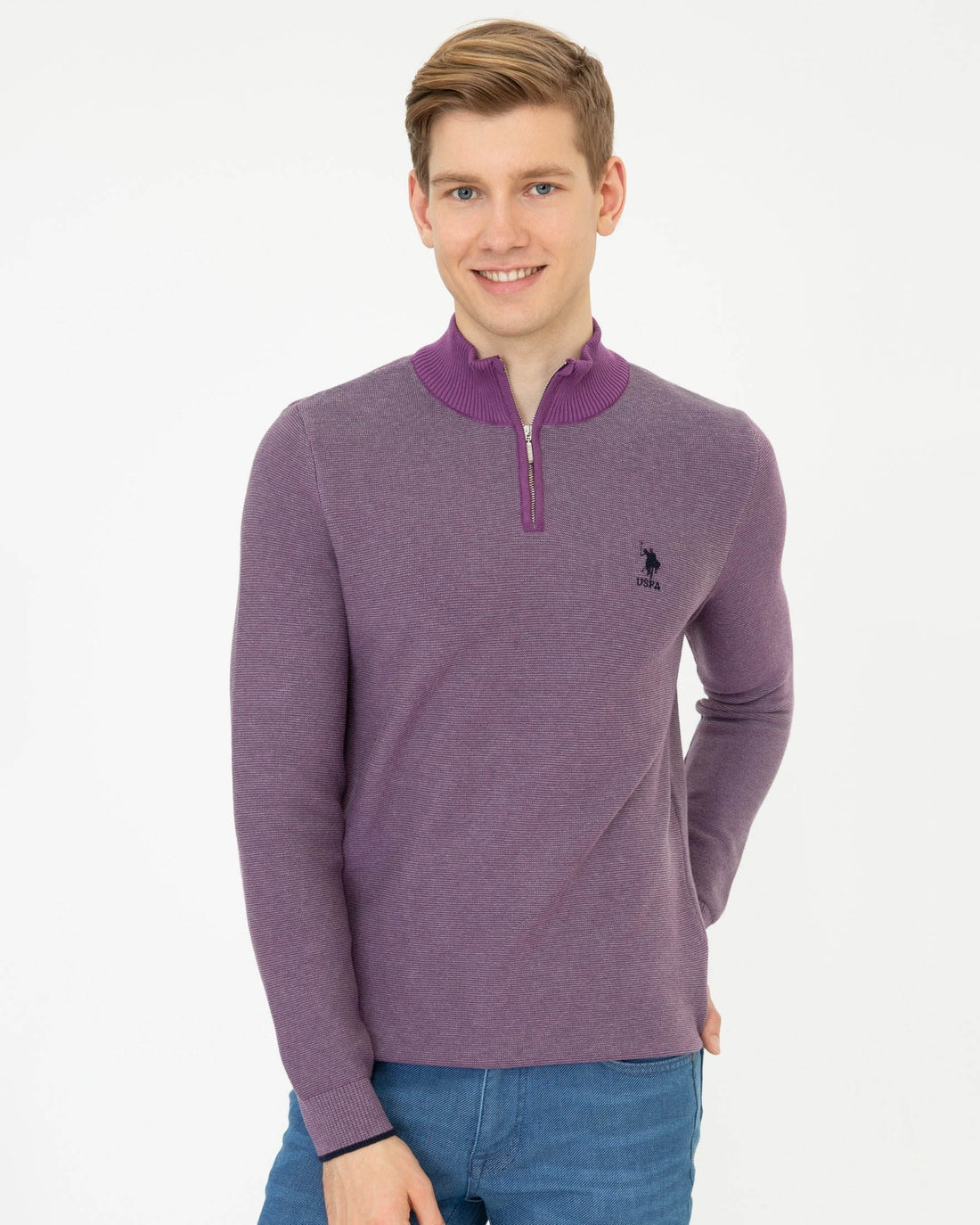 Mauve Knitting Jumper U.S. Polo Assn.