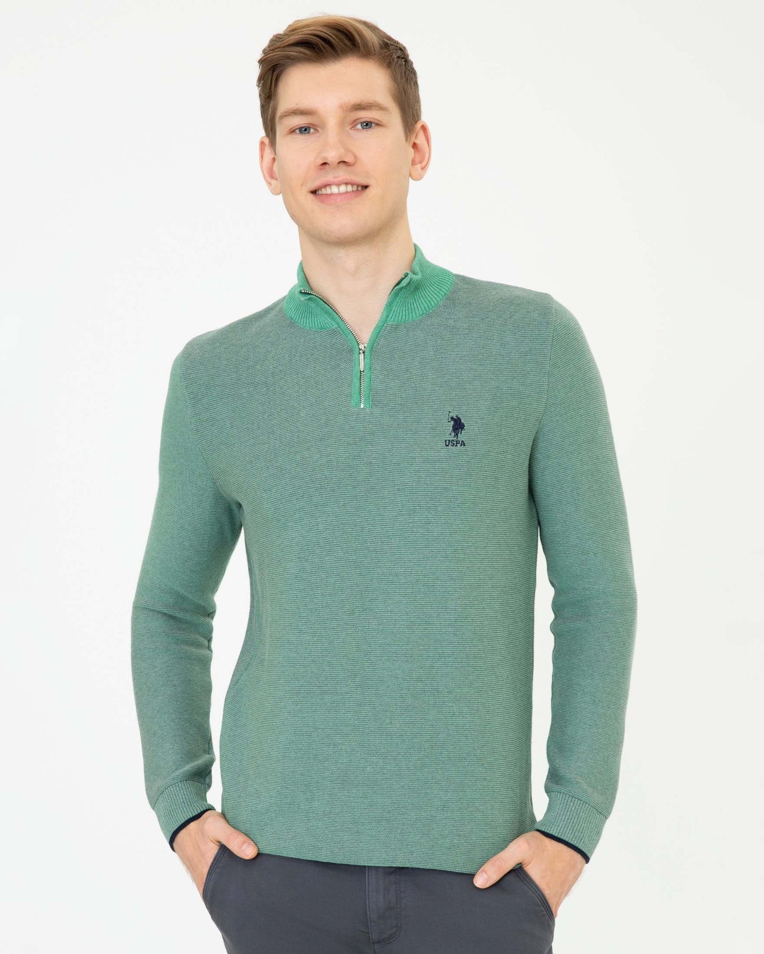Light Blue Knitting Jumper U.S. Polo Assn.
