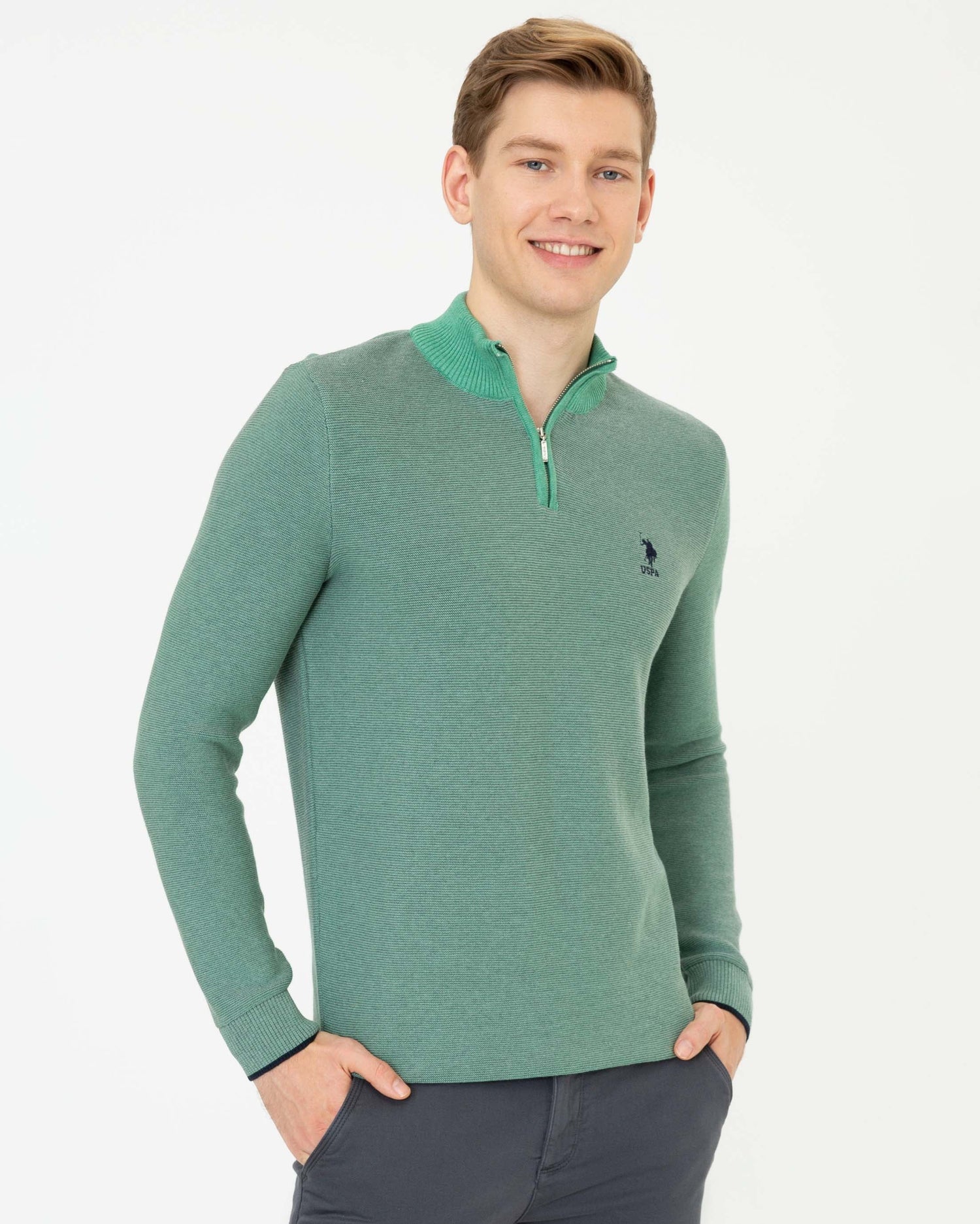 Light Blue Knitting Jumper U.S. Polo Assn.