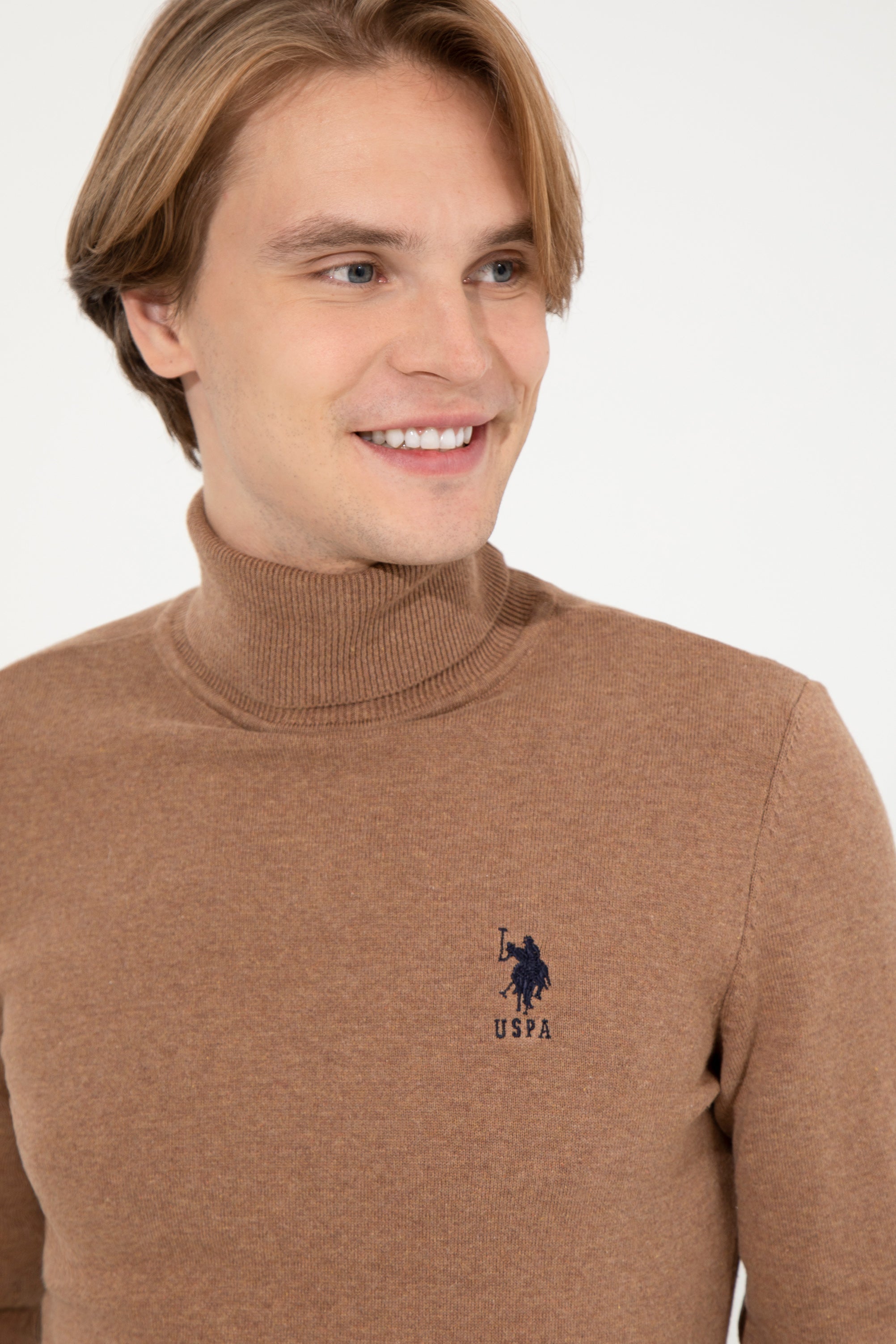 Brown Knitting Jumper U.S. Polo Assn.